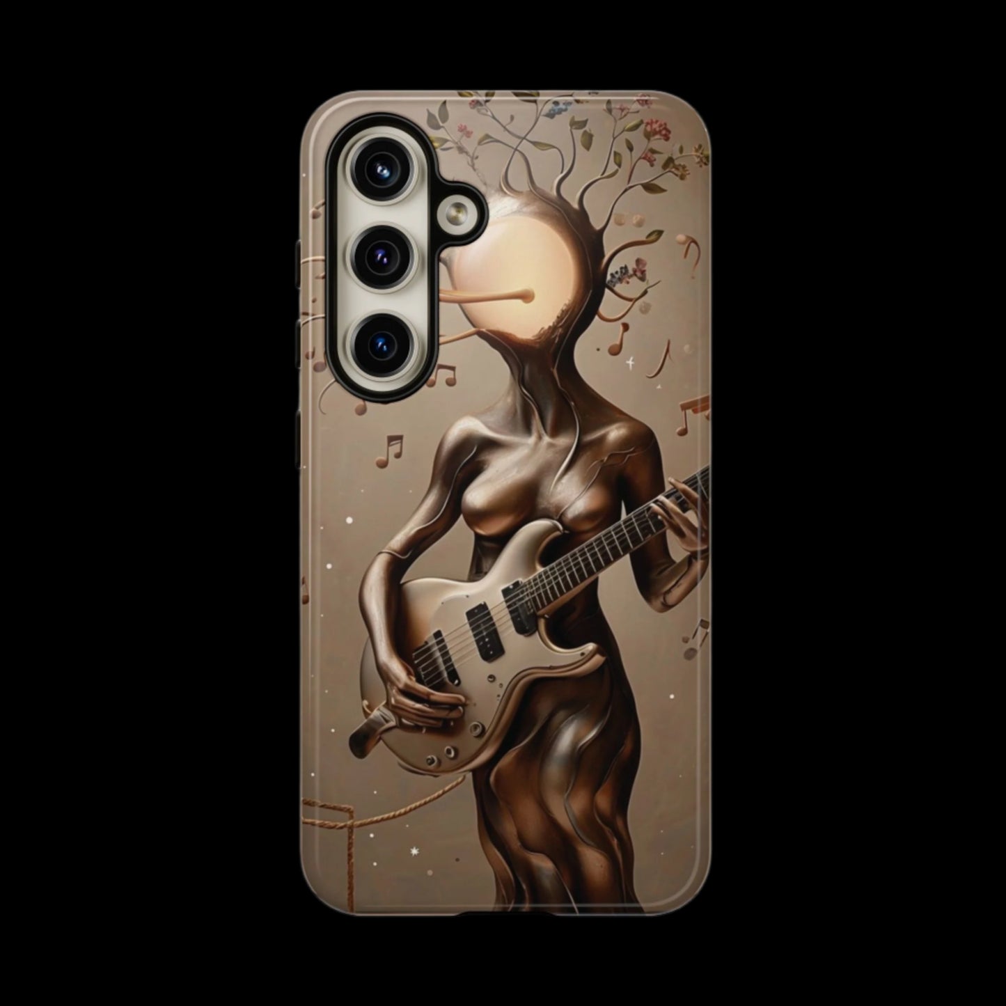 Phone Case Psychedelic Guitar Girl - Surreal Aesthetic Gift for Music Lovers & Art Fans