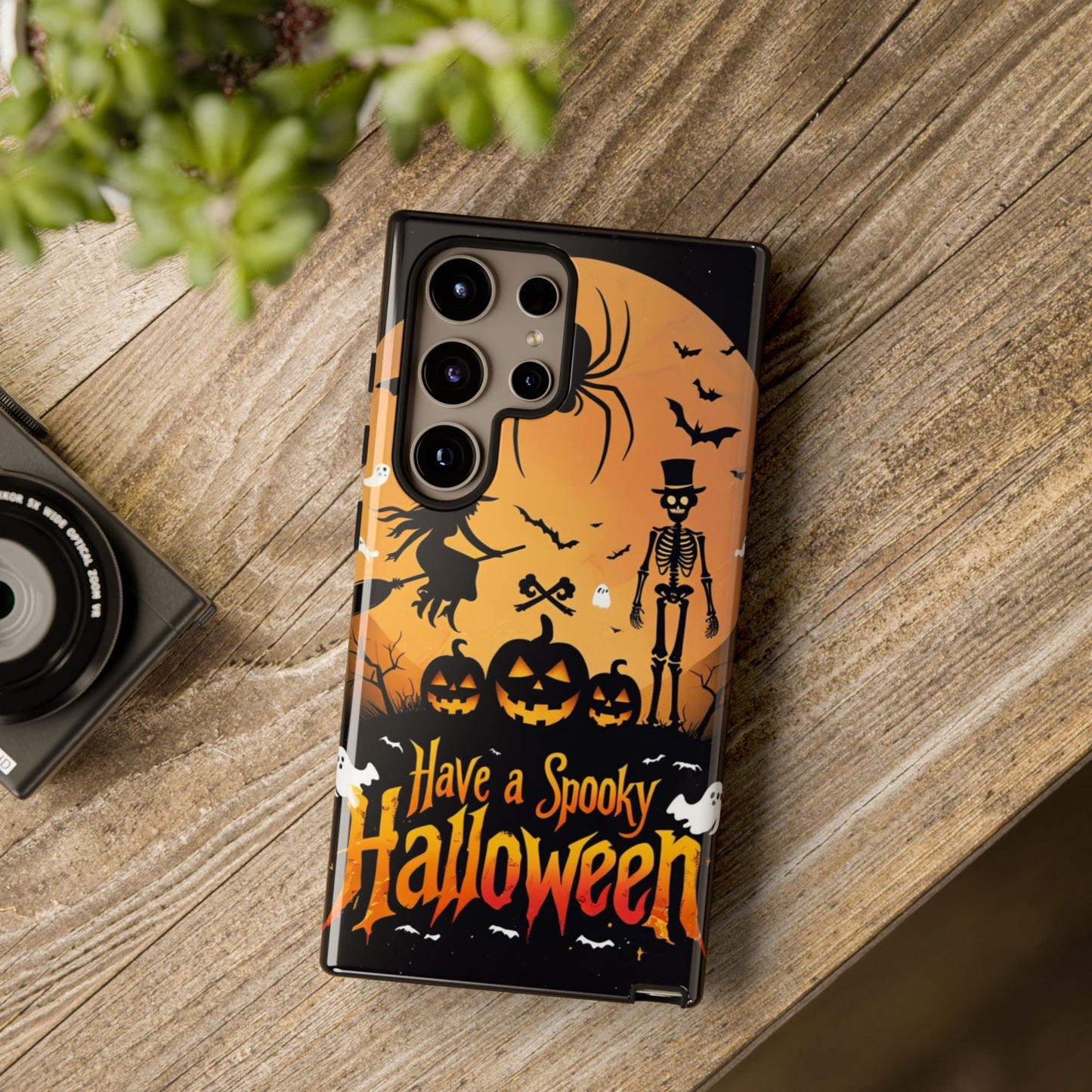 Halloween Phone Case with Jack-o'-Lanterns & Skeletons – Spooky & Stylish Protective Cover