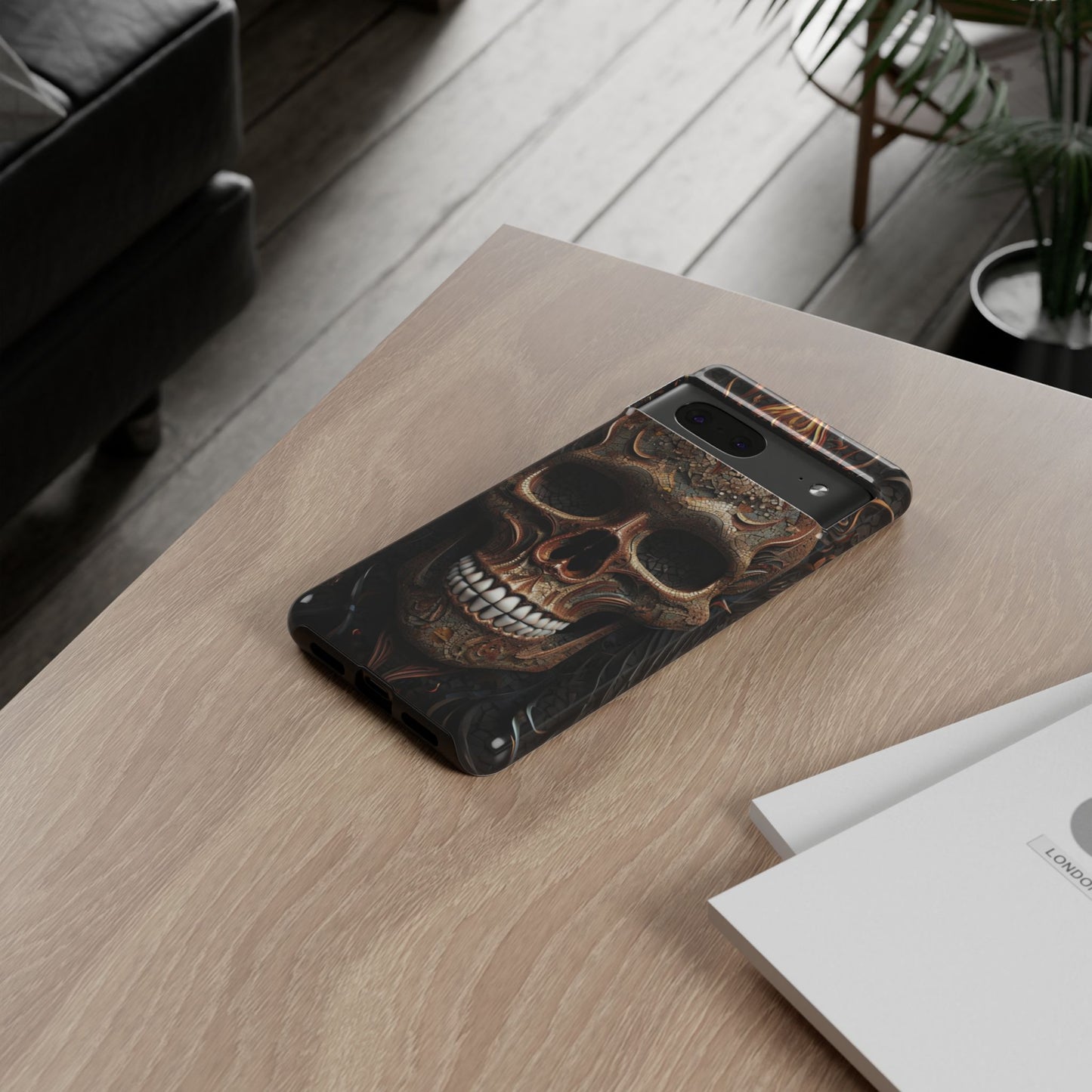 Phone Case Skull Armor – Dark Gothic Horror Cover for Metalheads