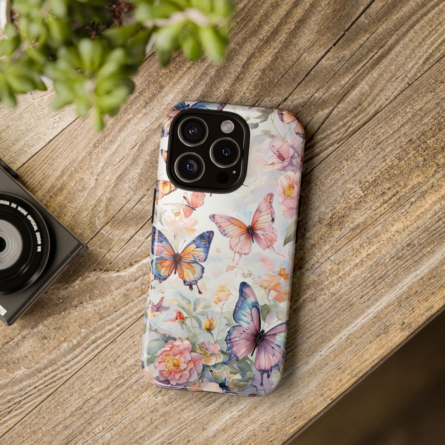 Phone Case Butterfly – Aesthetic Cute Floral Cover - Soft Pastel Butterfly Case