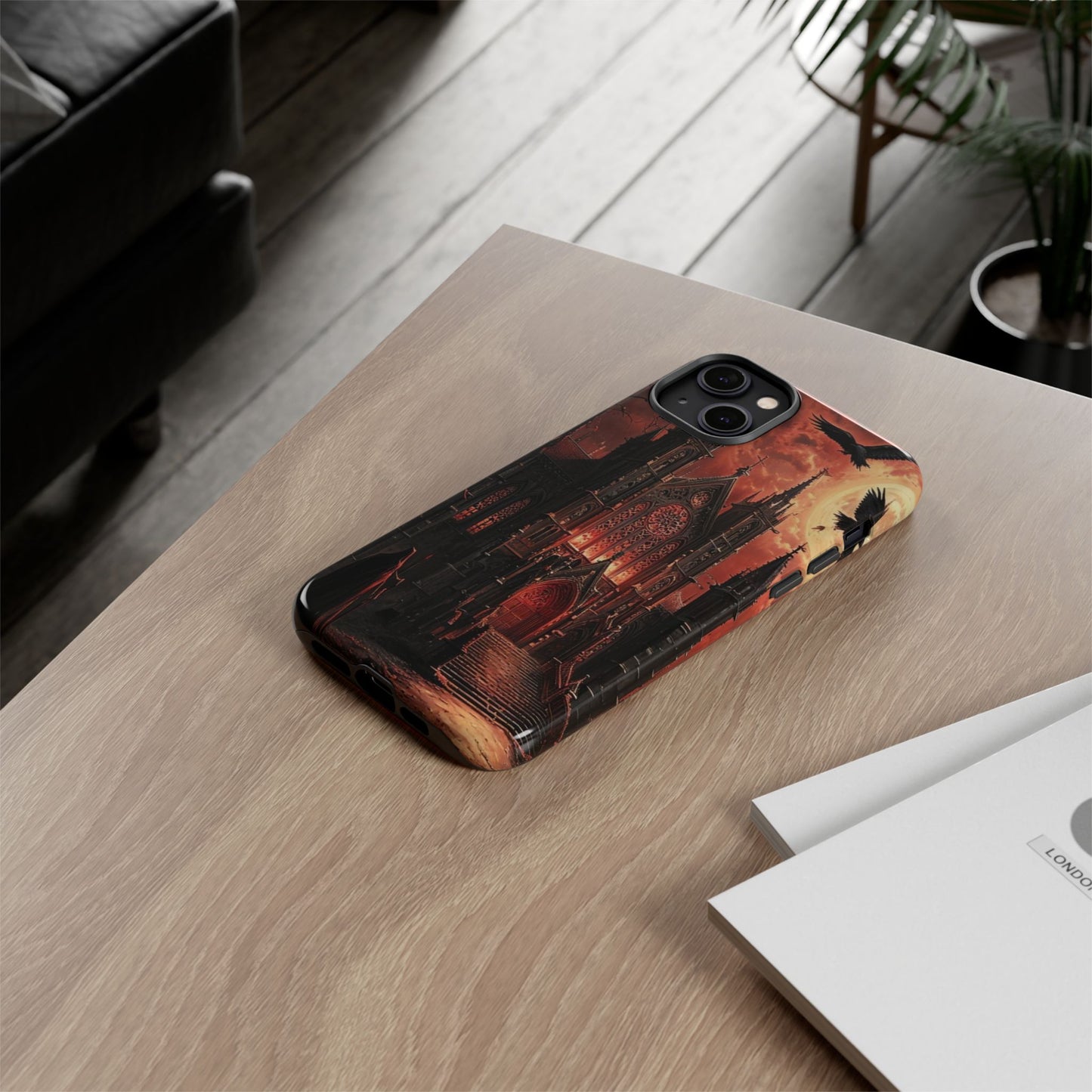 Phone Case Gothic Cathedral - Dark Fantasy Art Cover- Mysterious Gothic Architecture Design