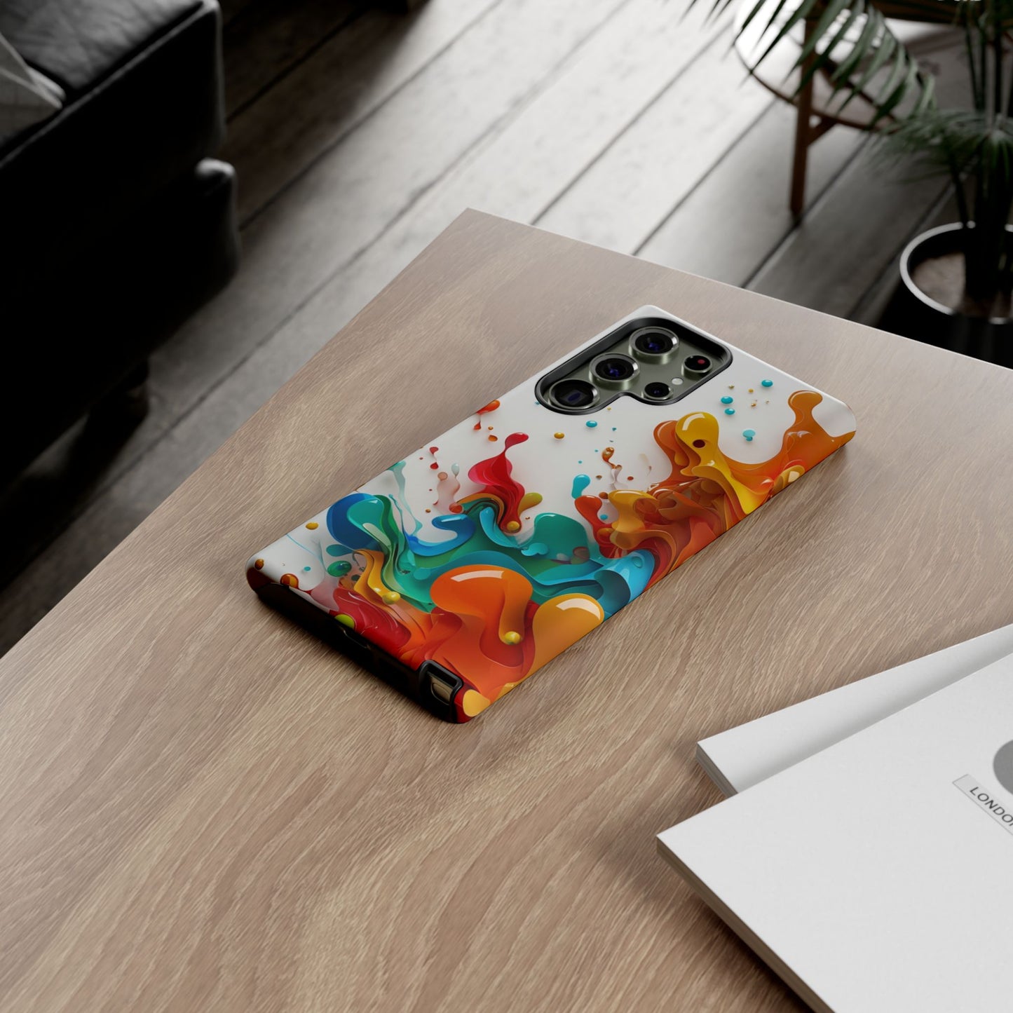 Vibrant Abstract Splash Phone Case – Colorful Artistic Design, Shockproof & Scratch-Resistant