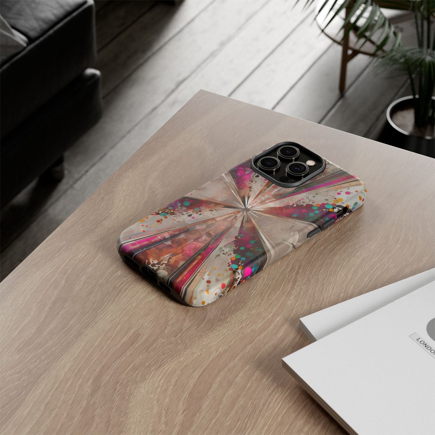 Phone Case Color Burst Abstract – Modern Art Cover for iPhone & Samsung