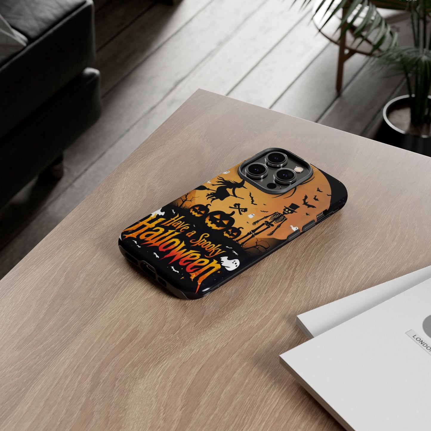 Halloween Phone Case with Jack-o'-Lanterns & Skeletons – Spooky & Stylish Protective Cover