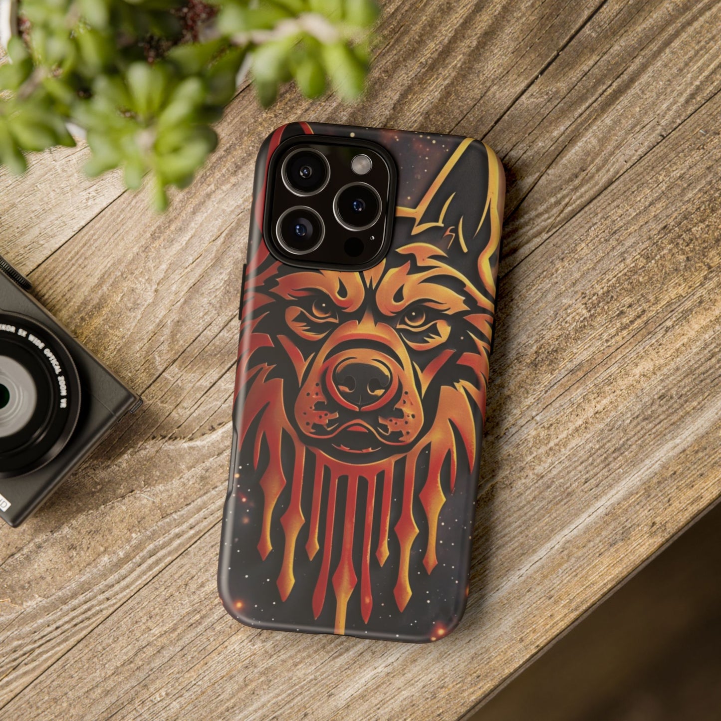 Phone Case Tribal Dog – Fierce Galaxy Design for Dog Lovers