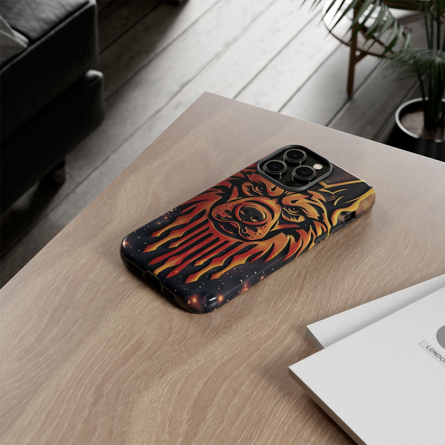 Phone Case Tribal Dog – Fierce Galaxy Design for Dog Lovers