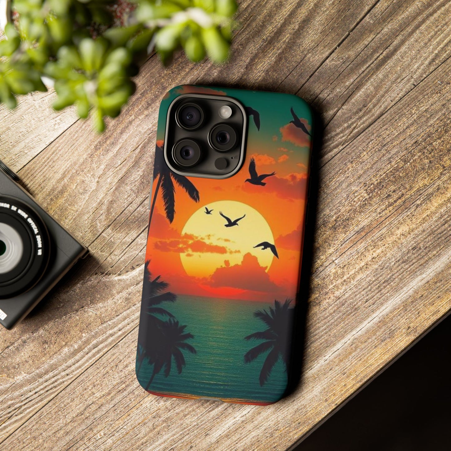 Phone Case Tropical Sunset - Beach Vibes - Aesthetic Summer Case Gift