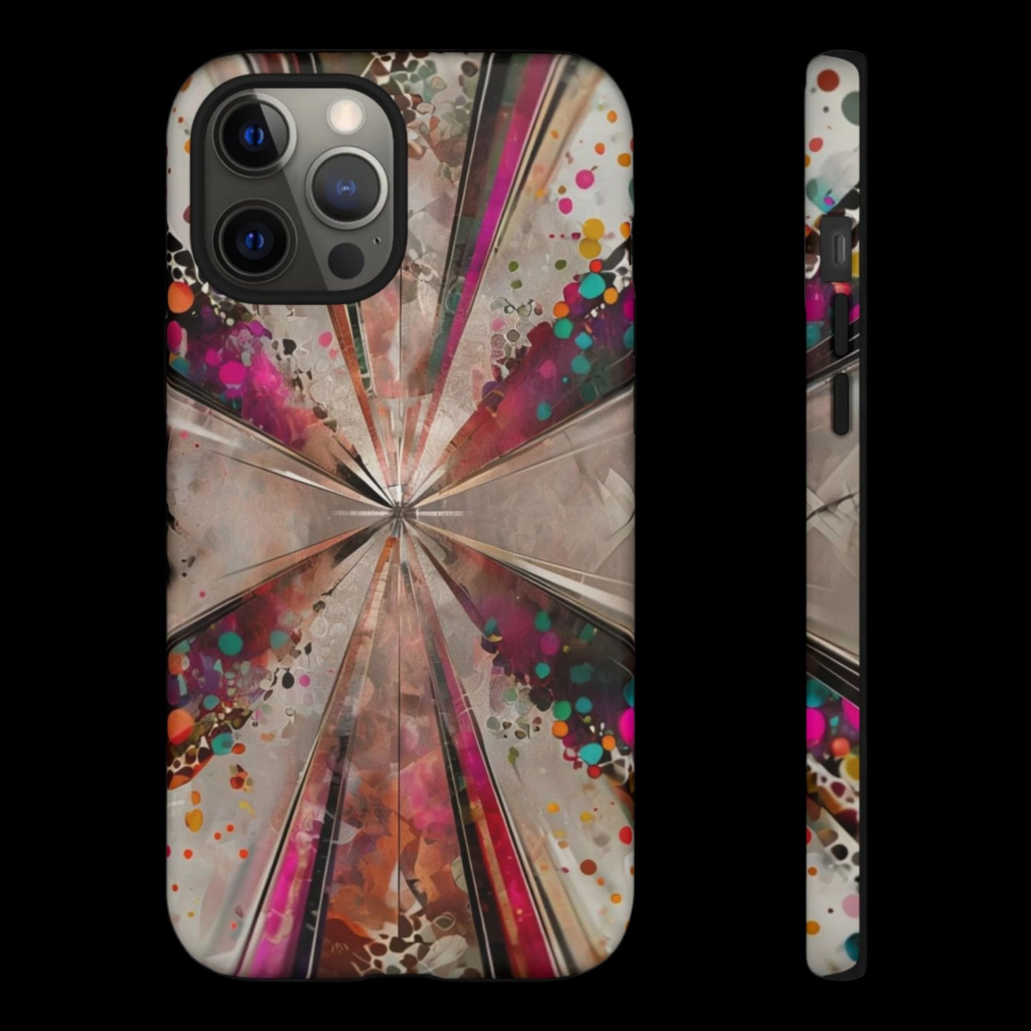 Phone Case Color Burst Abstract – Modern Art Cover for iPhone & Samsung