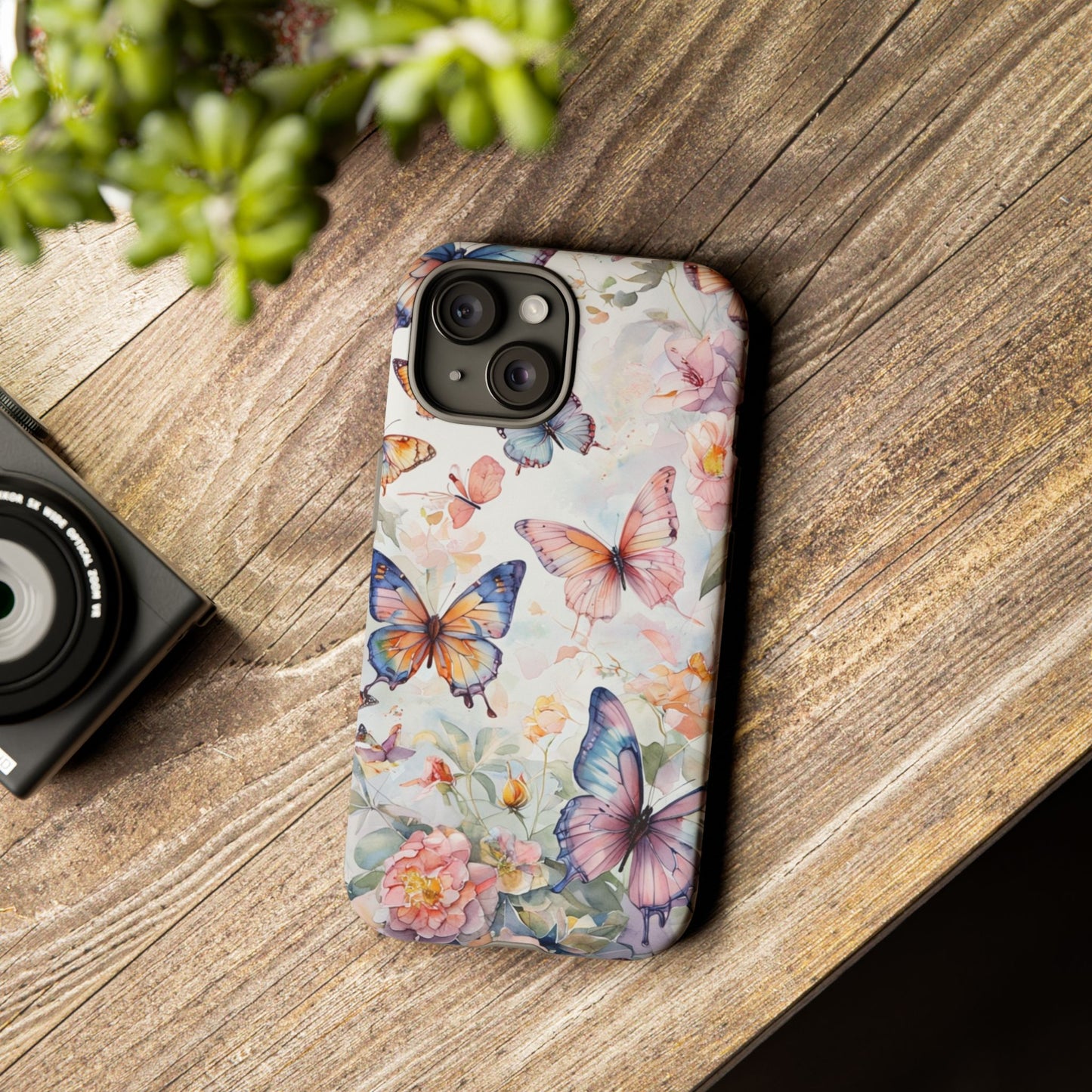 Phone Case Butterfly – Aesthetic Cute Floral Cover - Soft Pastel Butterfly Case