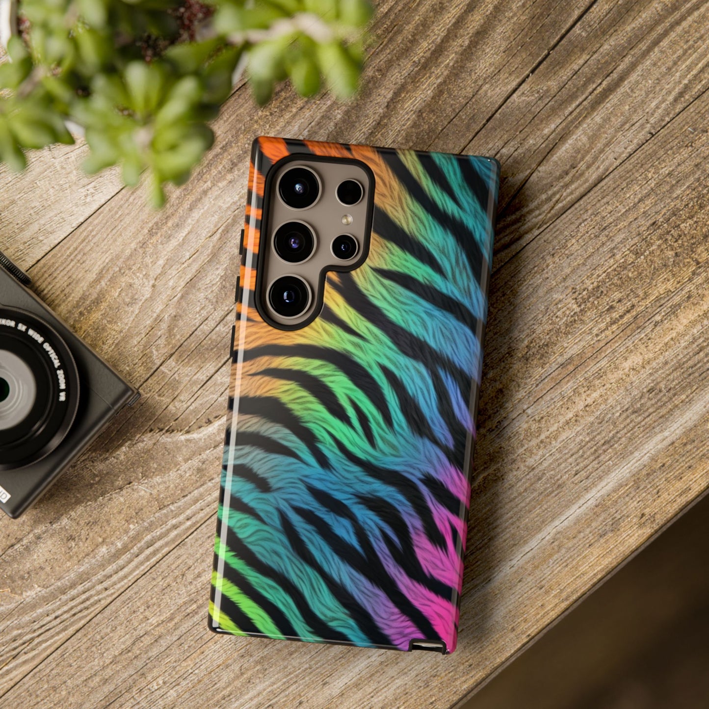 Rainbow Zebra iPhone Case – Colorful Animal Pattern Protective Cover