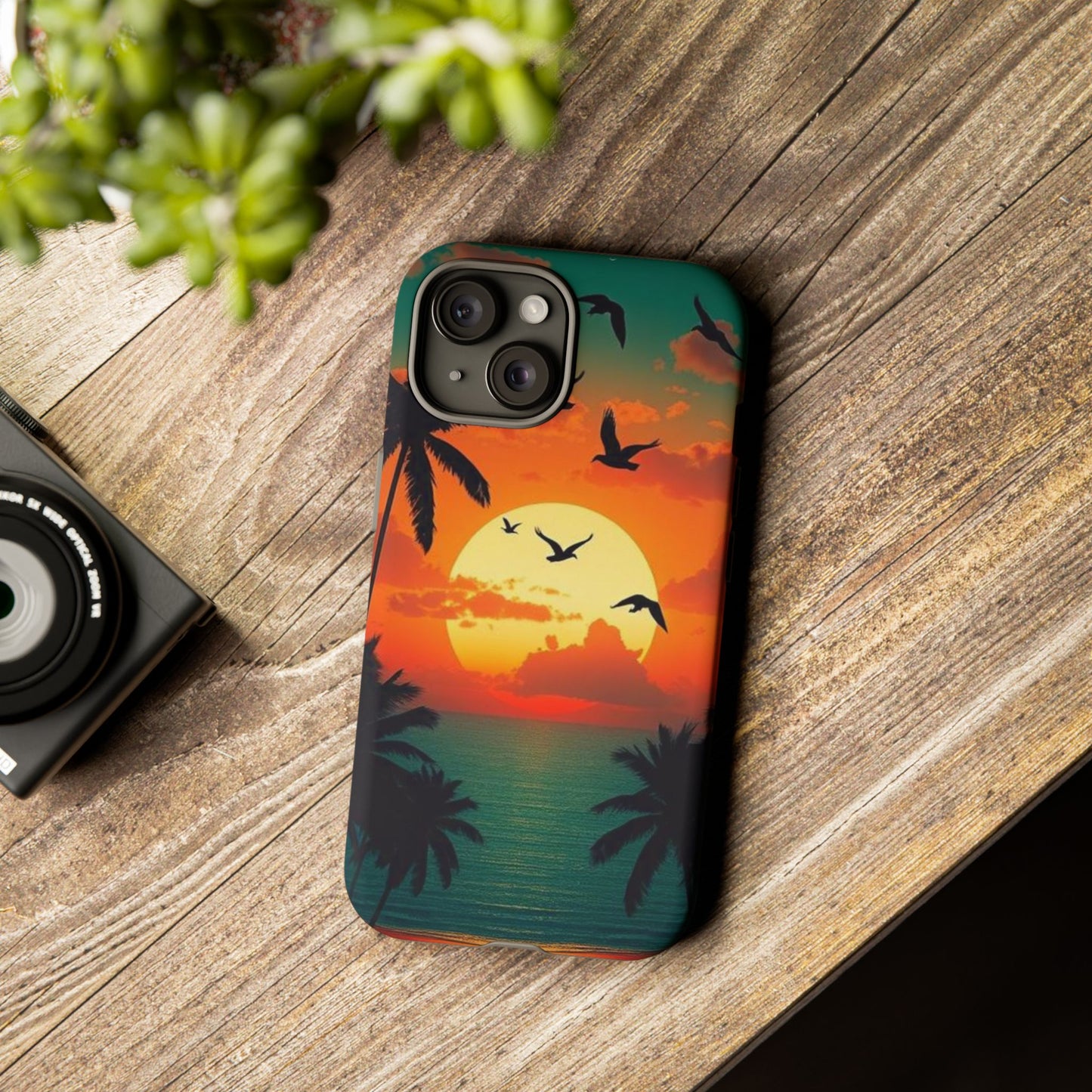 Phone Case Tropical Sunset - Beach Vibes - Aesthetic Summer Case Gift