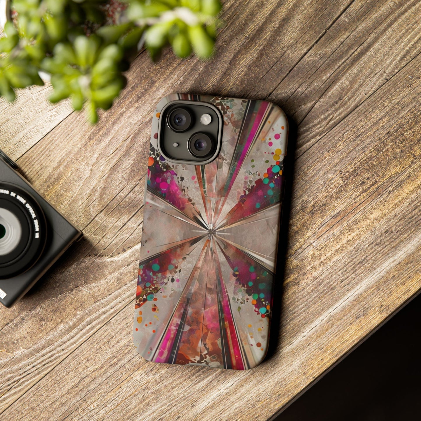 Phone Case Color Burst Abstract – Modern Art Cover for iPhone & Samsung