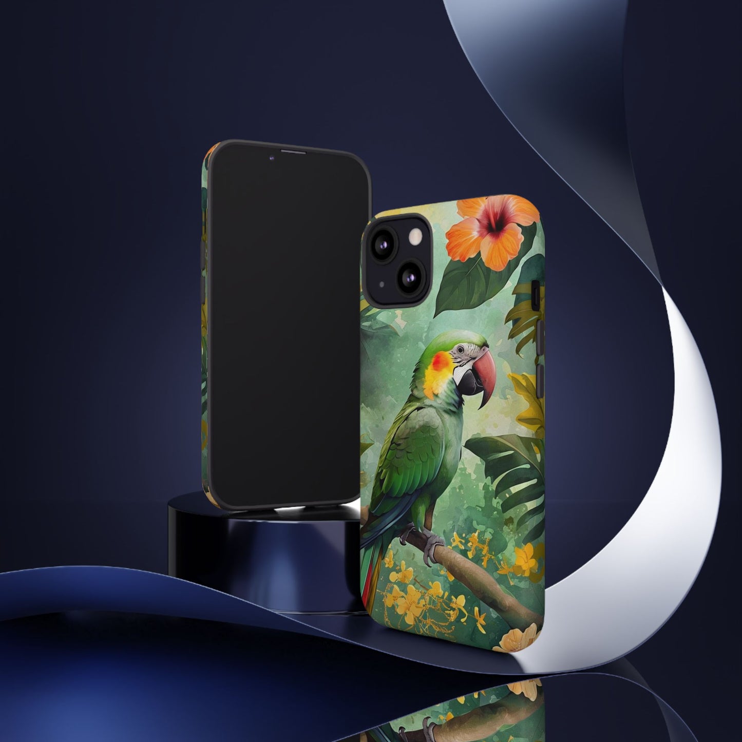Phone Case Parrot – Vibrant Tropical Bird Art - Dual-Layer Shockproof Protection