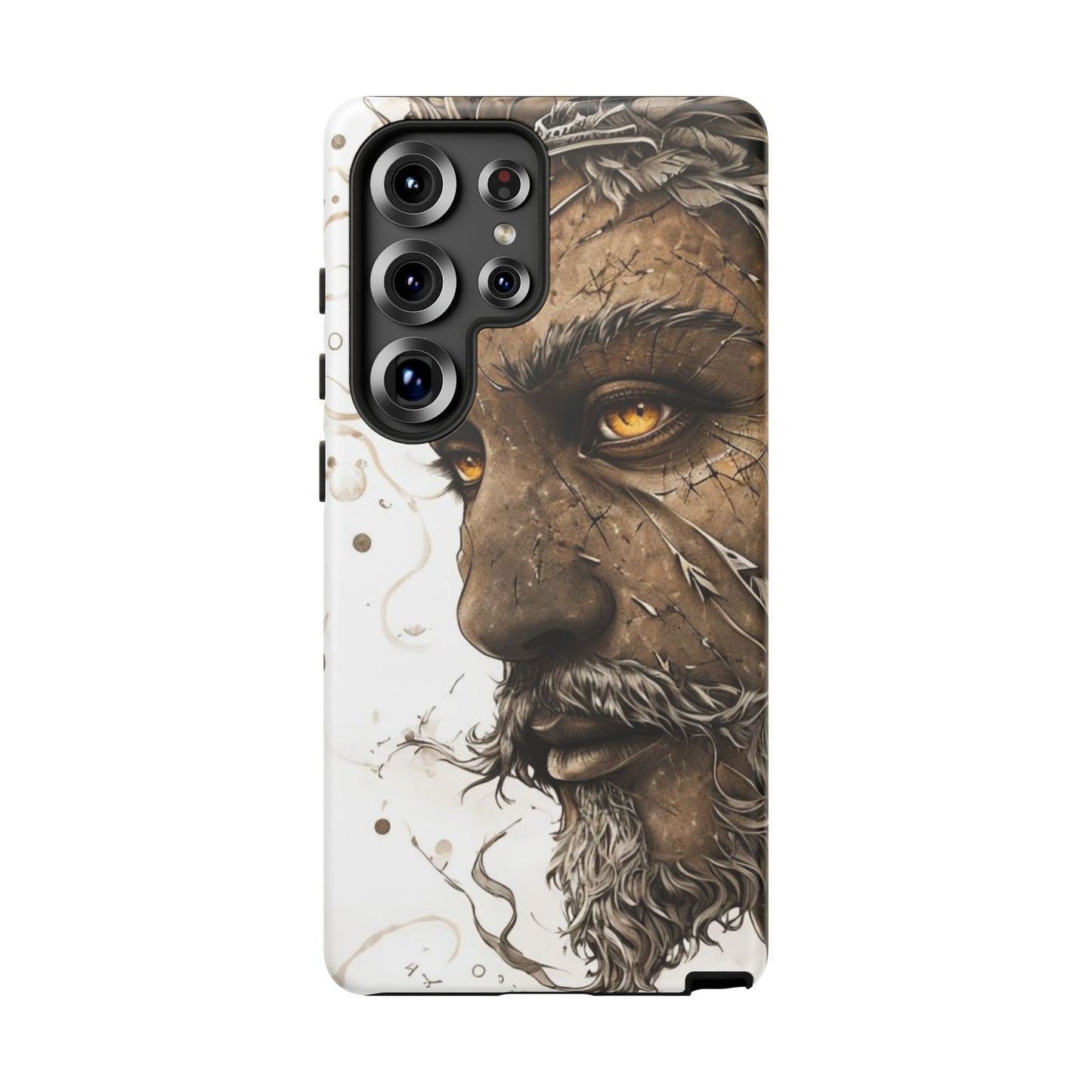 Phone Case Mystical Deity Portrait with Powerful Serene Expression and Ethereal Hues