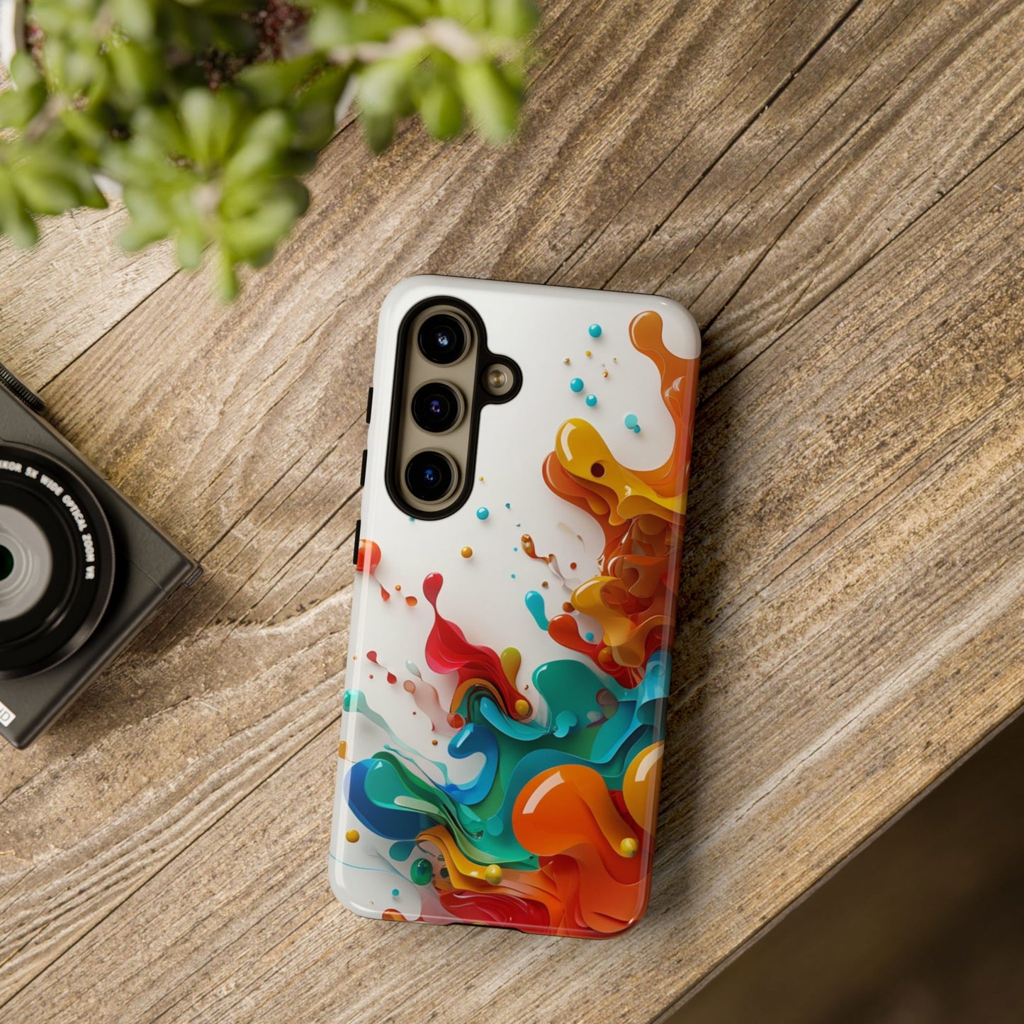 Vibrant Abstract Splash Phone Case – Colorful Artistic Design, Shockproof & Scratch-Resistant