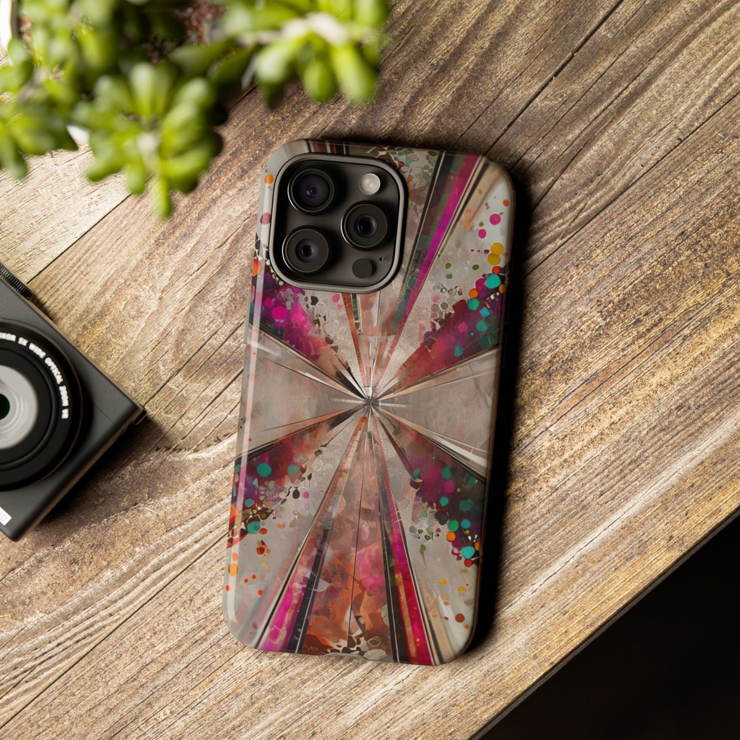 Phone Case Color Burst Abstract – Modern Art Cover for iPhone & Samsung