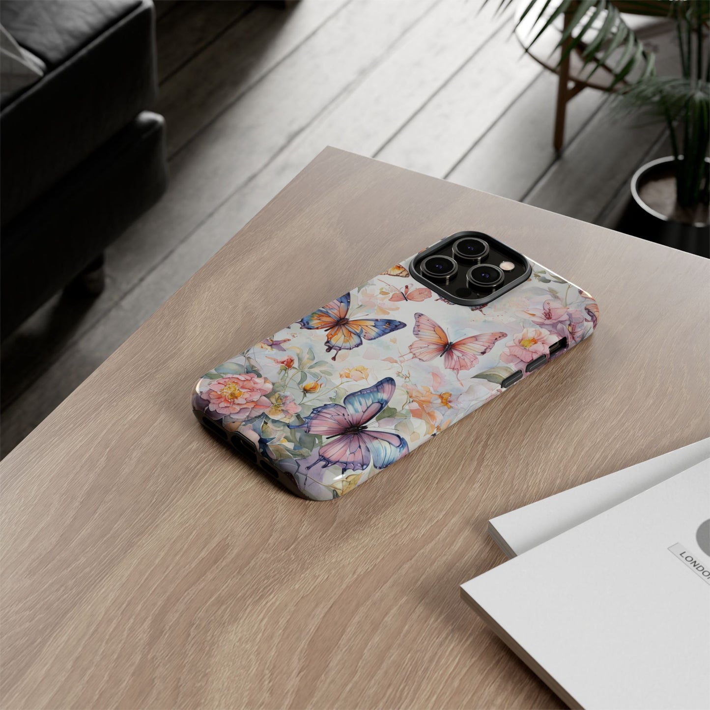 Phone Case Butterfly – Aesthetic Cute Floral Cover - Soft Pastel Butterfly Case