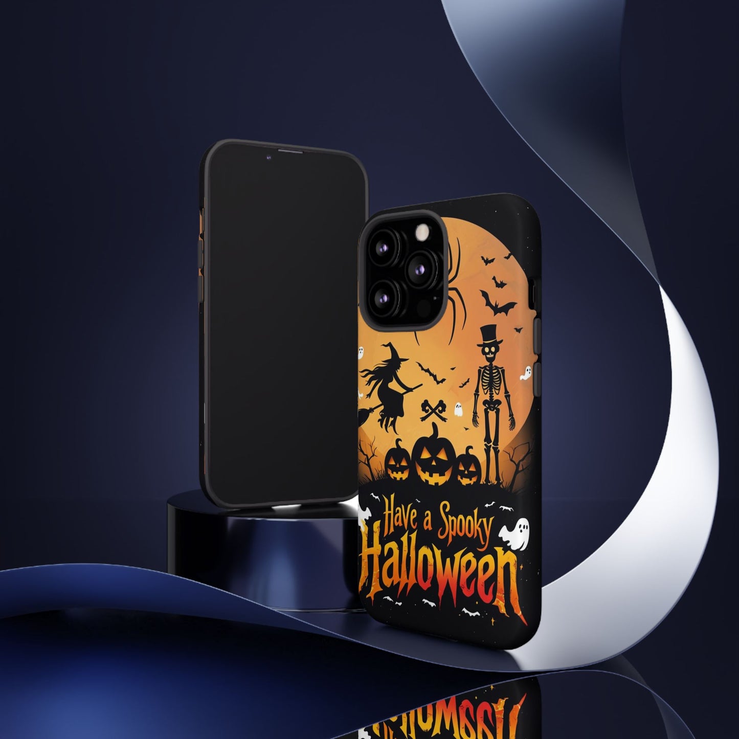 Halloween Phone Case with Jack-o'-Lanterns & Skeletons – Spooky & Stylish Protective Cover