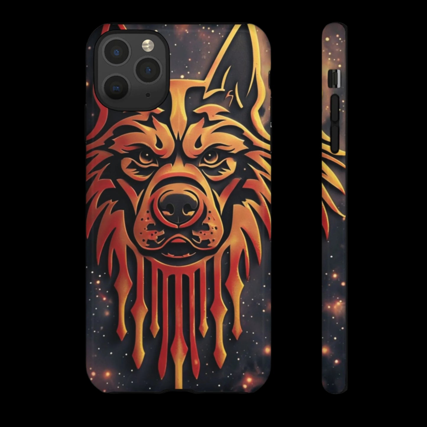 Phone Case Tribal Dog – Fierce Galaxy Design for Dog Lovers