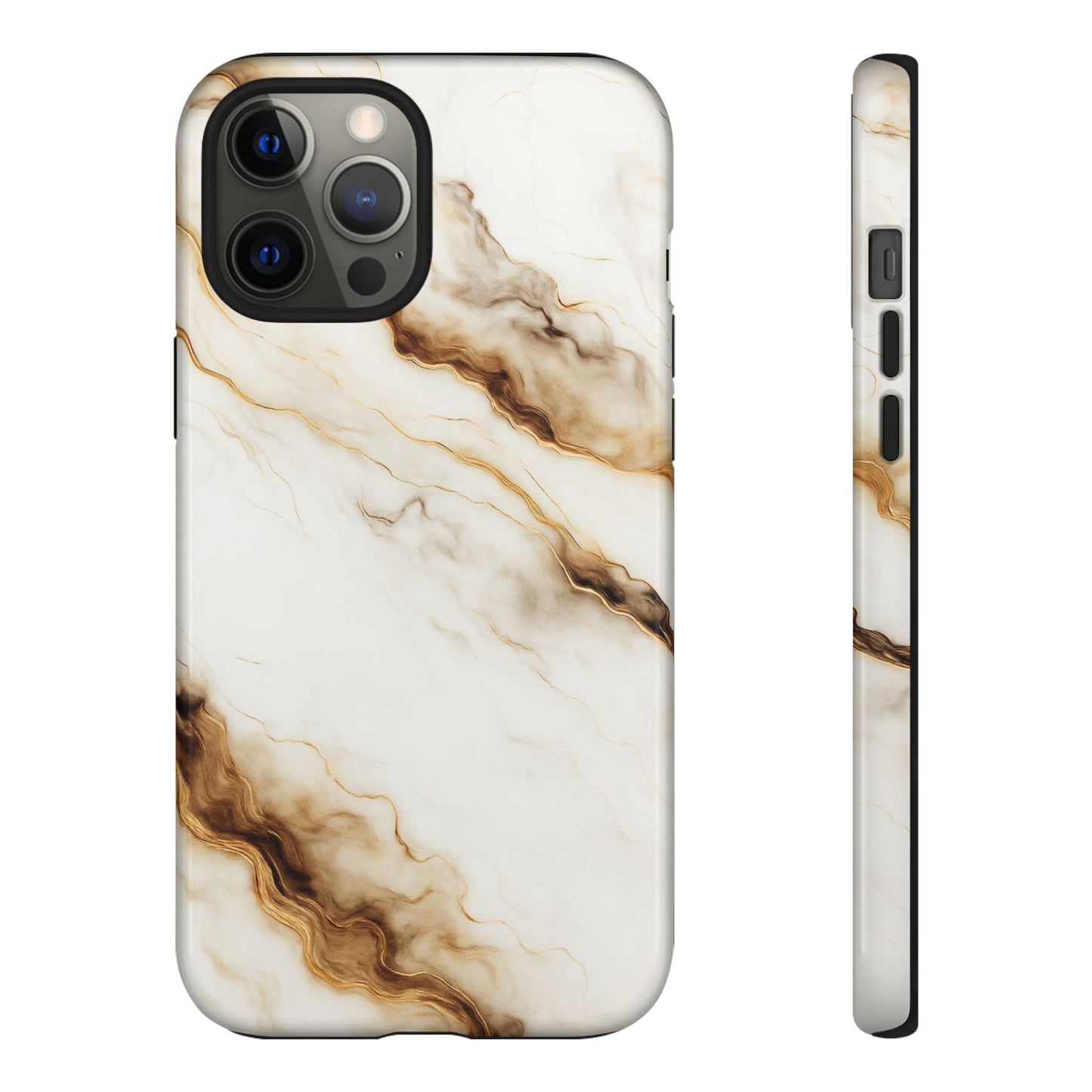 Phone Case Marble – Elegant Luxury Phone Cover, Sleek Design, Brown Beige Marble Pattern