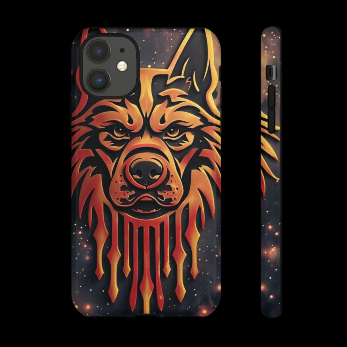 Phone Case Tribal Dog – Fierce Galaxy Design for Dog Lovers