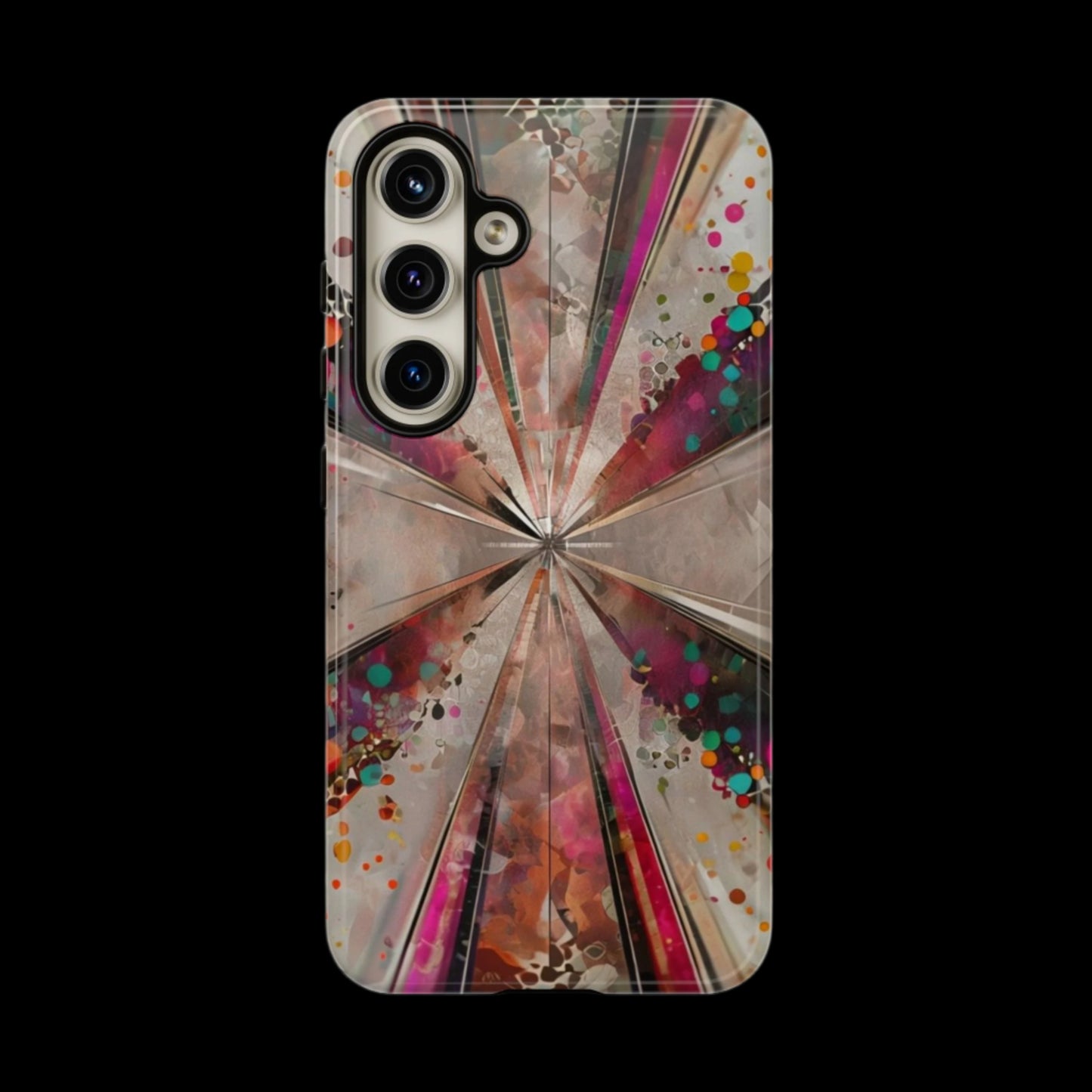 Phone Case Color Burst Abstract – Modern Art Cover for iPhone & Samsung