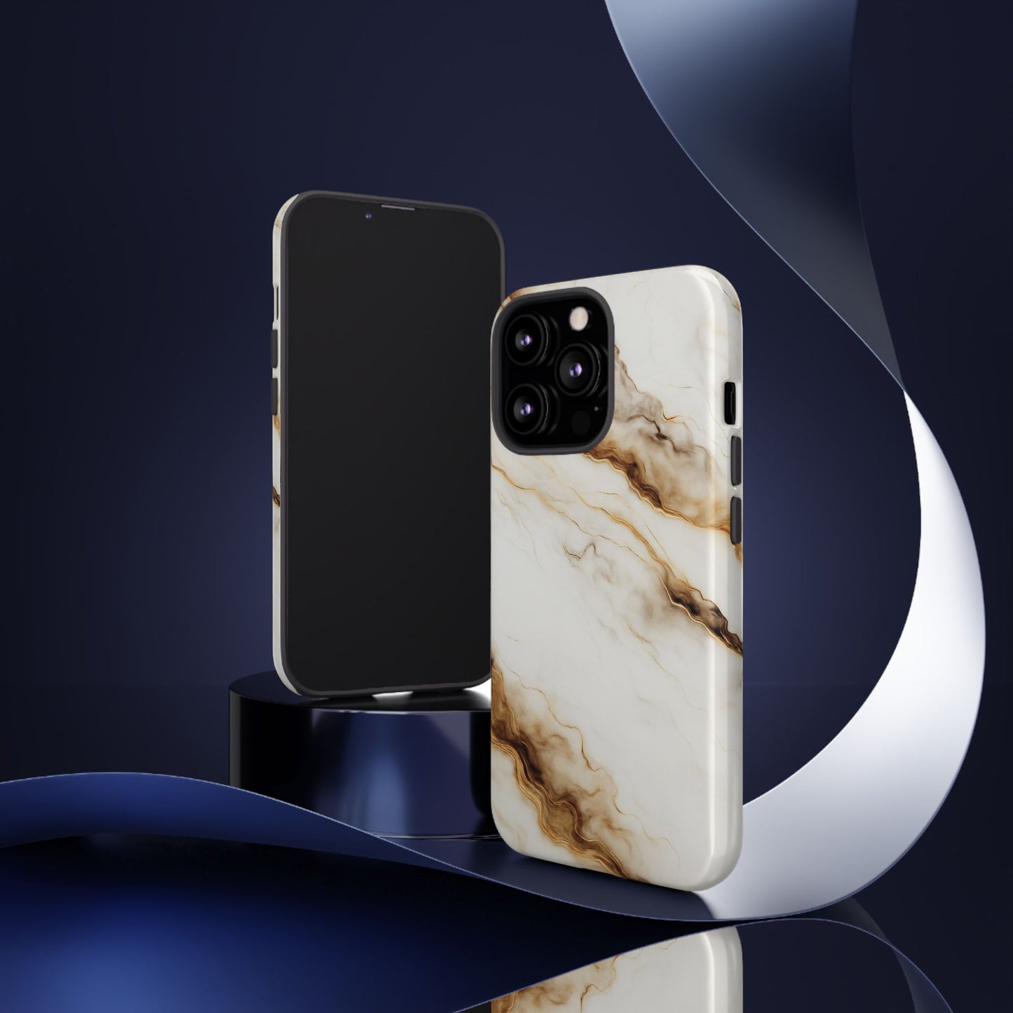 Phone Case Marble – Elegant Luxury Phone Cover, Sleek Design, Brown Beige Marble Pattern