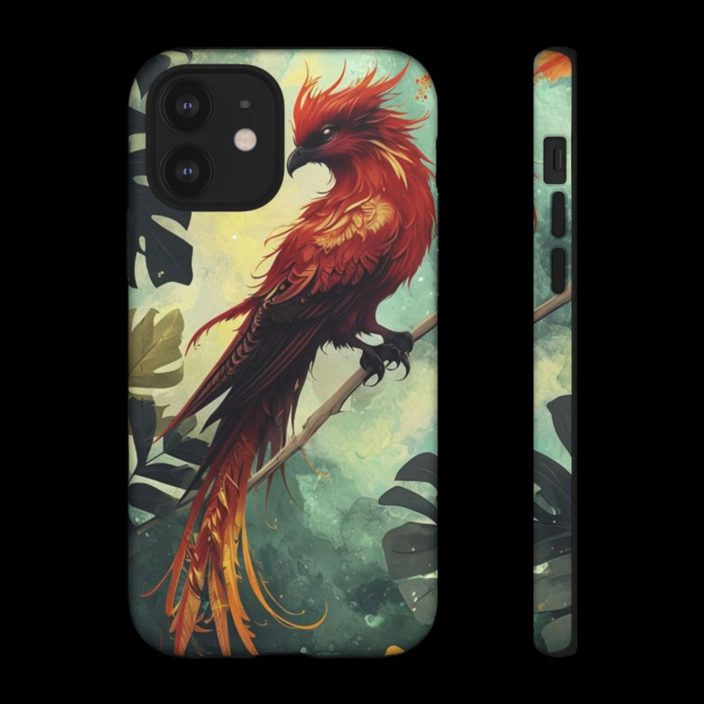 Phone Case Red Phoenix – Mythical Bird Design Symbolizing Rebirth and Strength