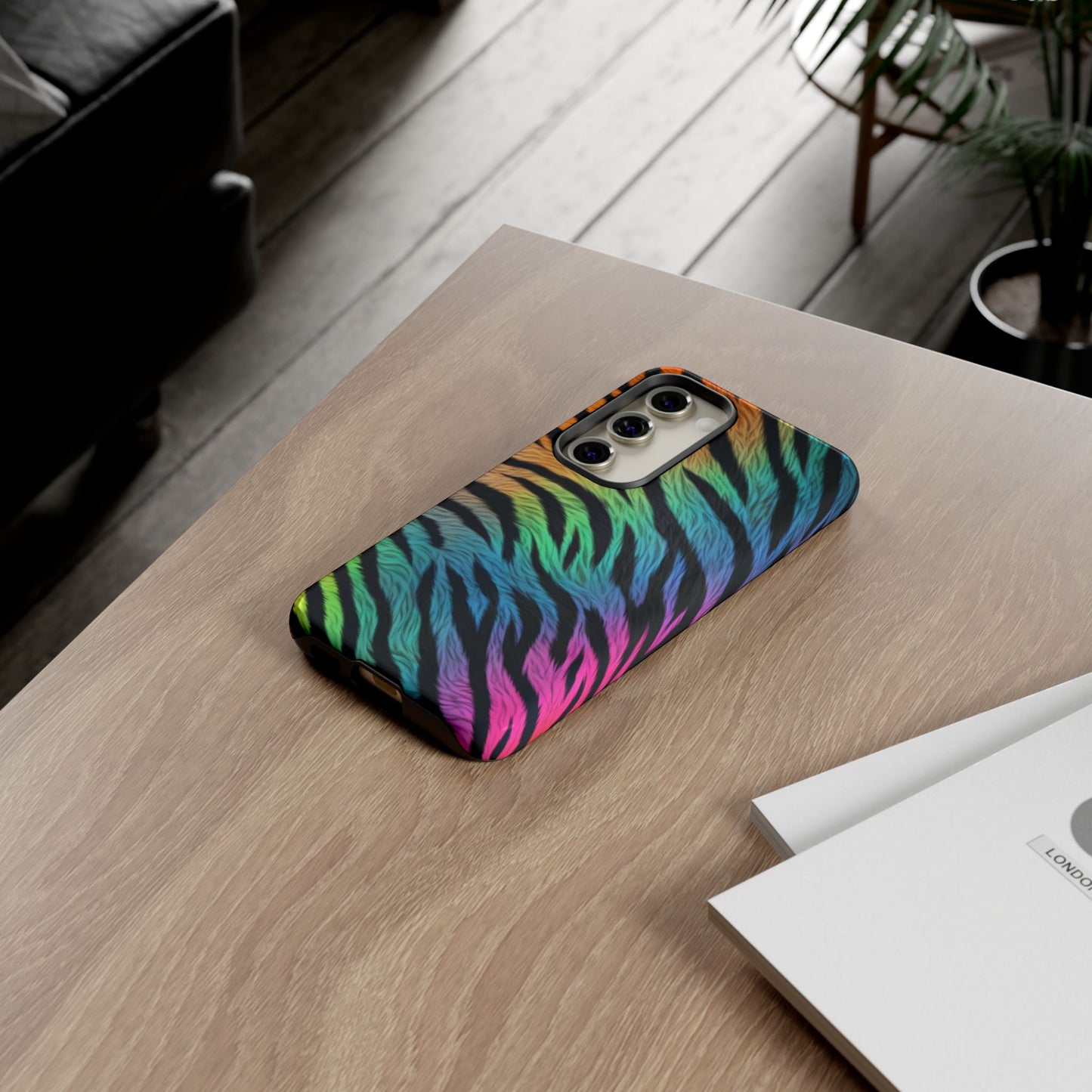 Rainbow Zebra iPhone Case – Colorful Animal Pattern Protective Cover
