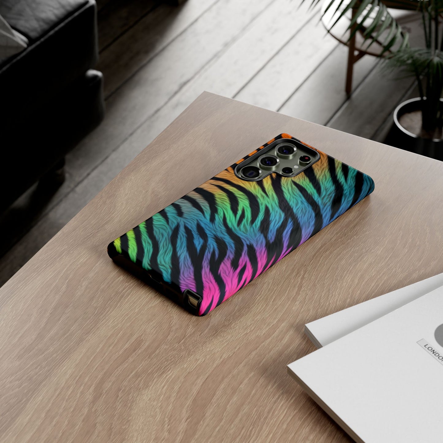 Rainbow Zebra iPhone Case – Colorful Animal Pattern Protective Cover