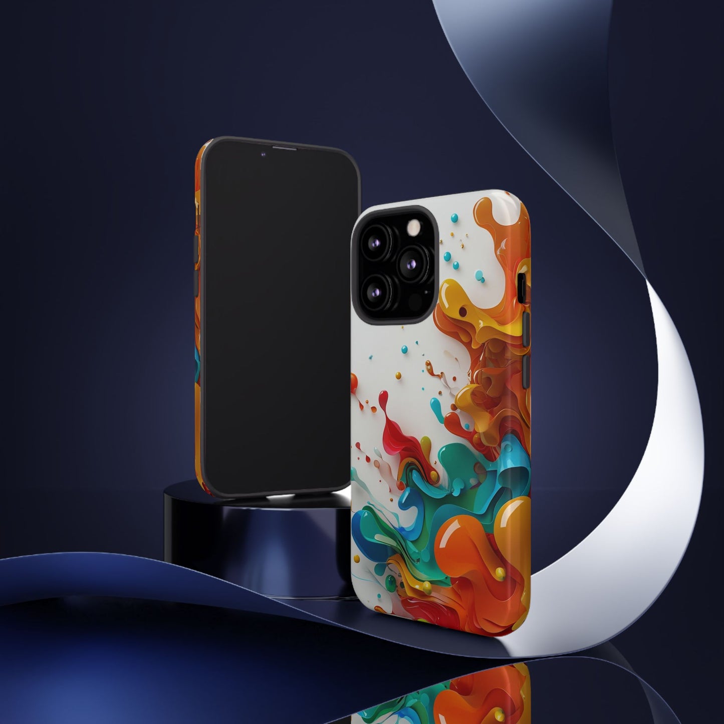 Vibrant Abstract Splash Phone Case – Colorful Artistic Design, Shockproof & Scratch-Resistant