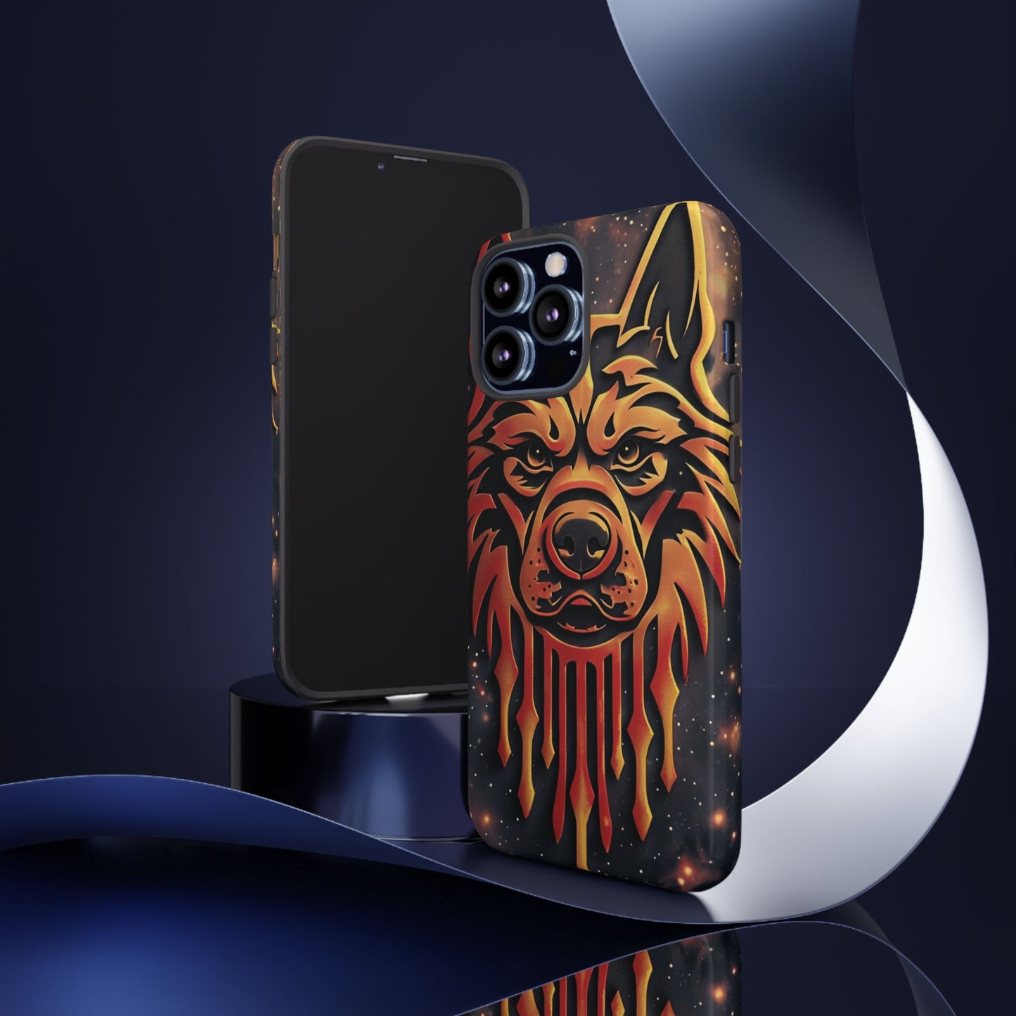 Phone Case Tribal Dog – Fierce Galaxy Design for Dog Lovers