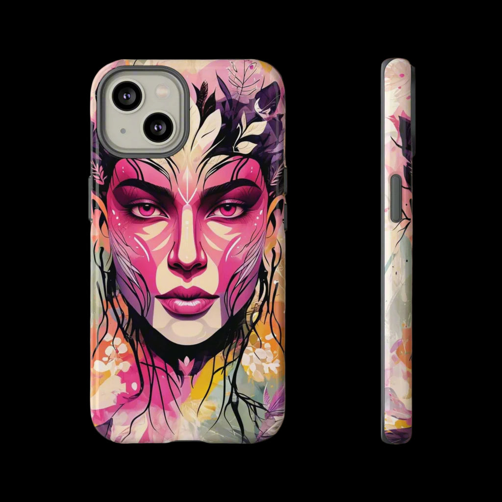 Phone Case Mystic Nature Goddess – Abstract Floral Art for iPhone