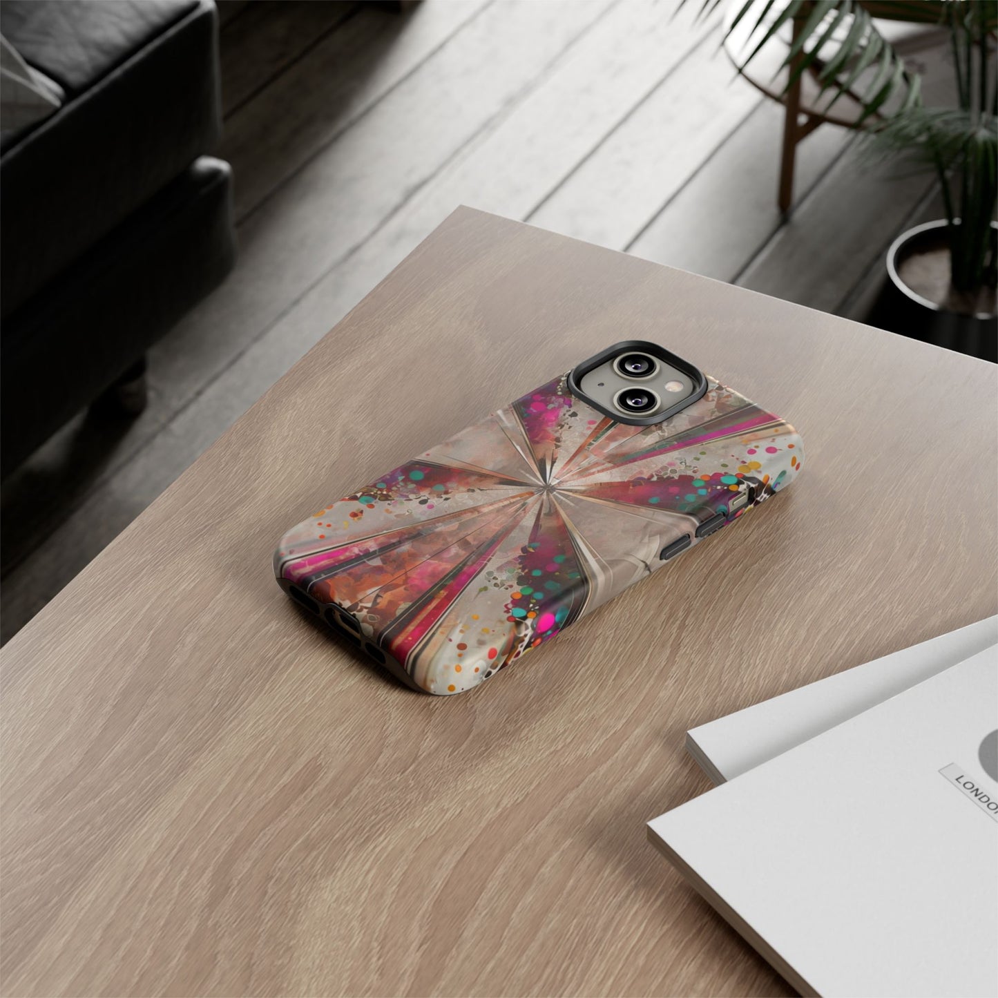 Phone Case Color Burst Abstract – Modern Art Cover for iPhone & Samsung