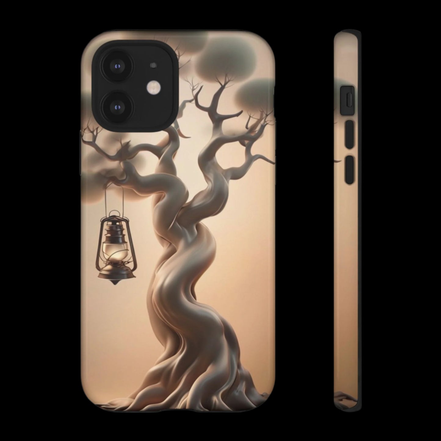 Phone Case Whispers of Hope – Elegant Tree & Lantern - Unique Nature-Inspired Design