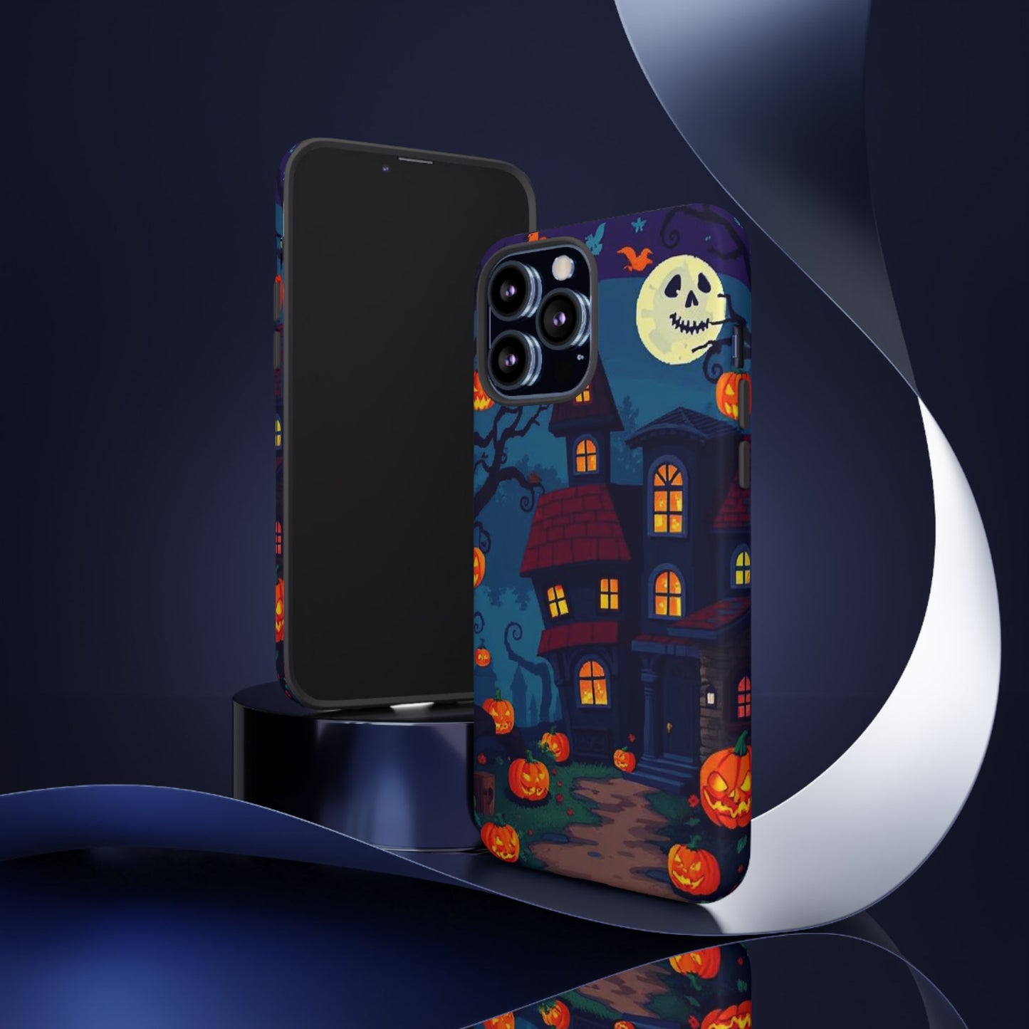 Haunted House Halloween Phone Case – Spooky Jack-o’-Lantern Design