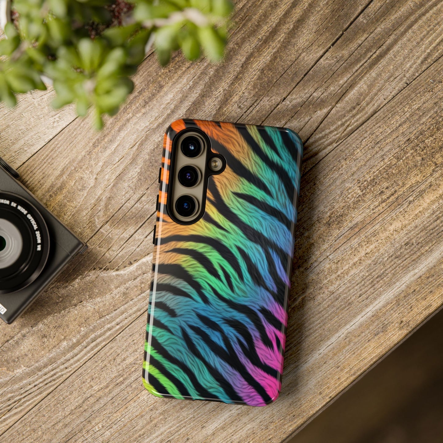 Rainbow Zebra iPhone Case – Colorful Animal Pattern Protective Cover