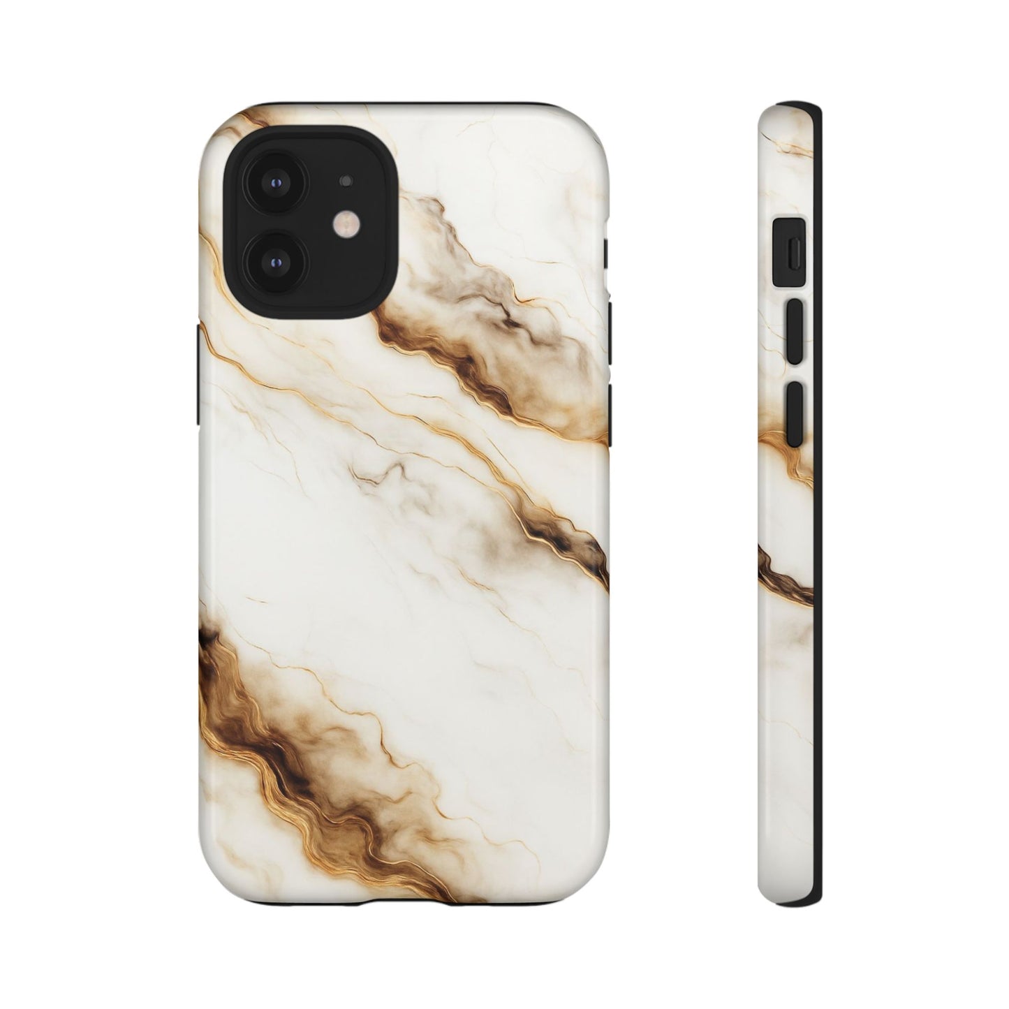 Phone Case Marble – Elegant Luxury Phone Cover, Sleek Design, Brown Beige Marble Pattern