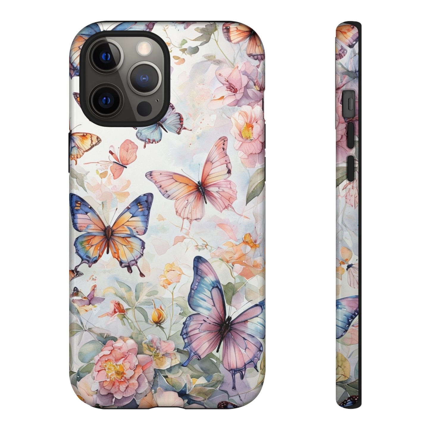 Phone Case Butterfly – Aesthetic Cute Floral Cover - Soft Pastel Butterfly Case