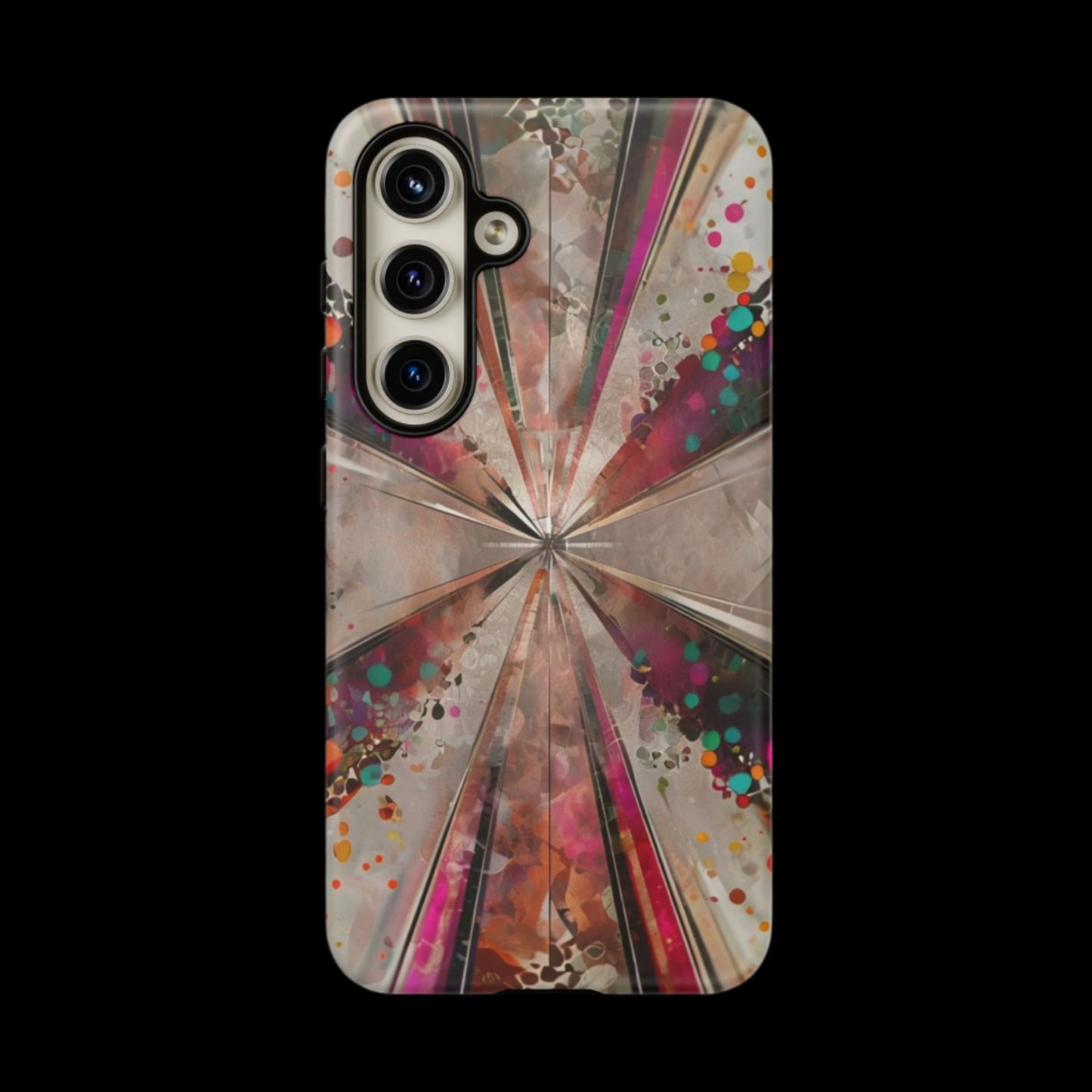 Phone Case Color Burst Abstract – Modern Art Cover for iPhone & Samsung