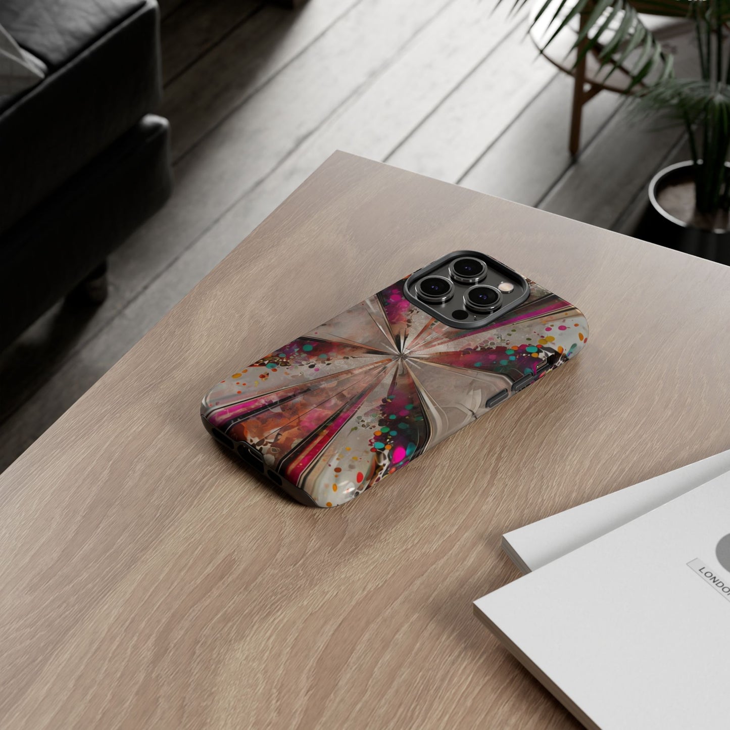 Phone Case Color Burst Abstract – Modern Art Cover for iPhone & Samsung