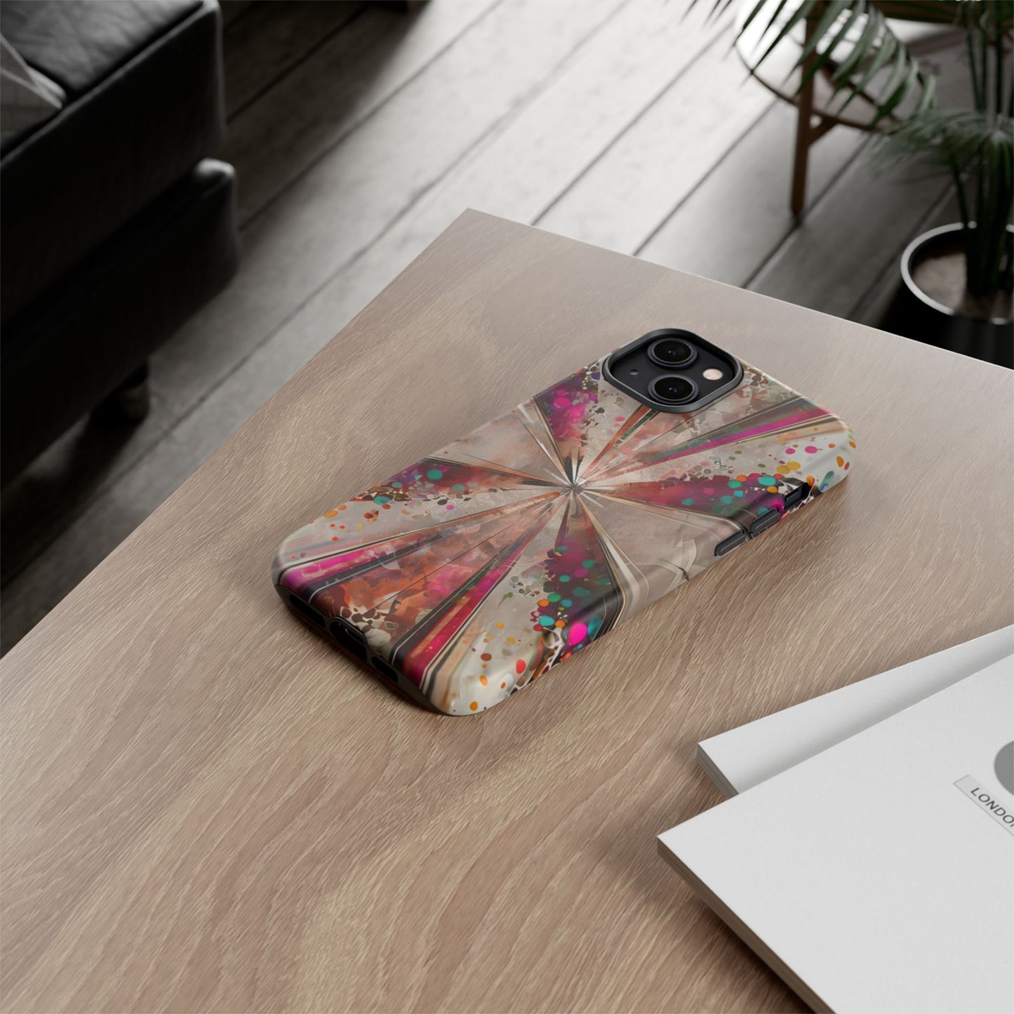 Phone Case Color Burst Abstract – Modern Art Cover for iPhone & Samsung