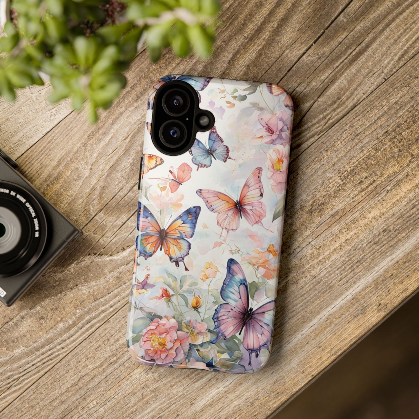Phone Case Butterfly – Aesthetic Cute Floral Cover - Soft Pastel Butterfly Case