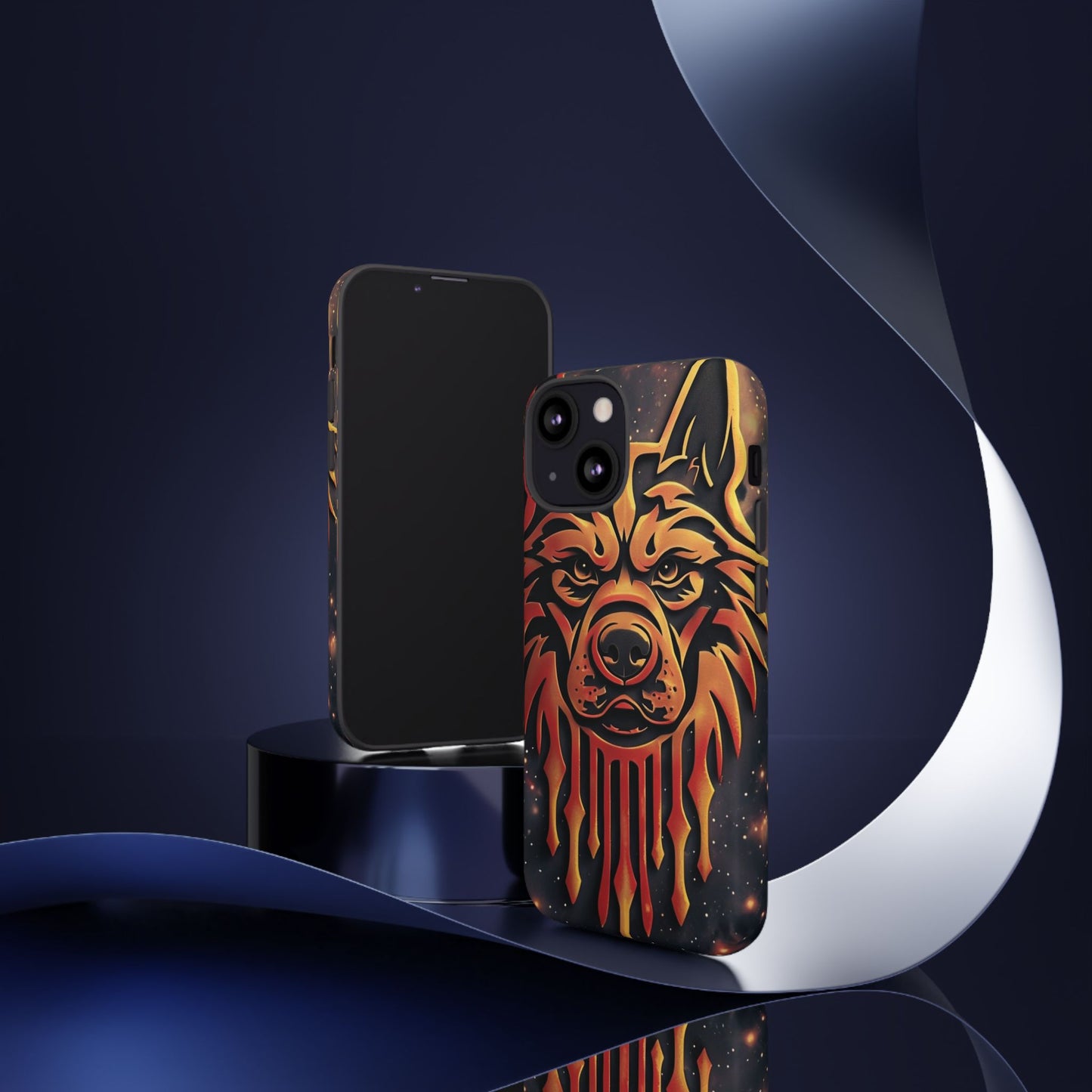 Phone Case Tribal Dog – Fierce Galaxy Design for Dog Lovers