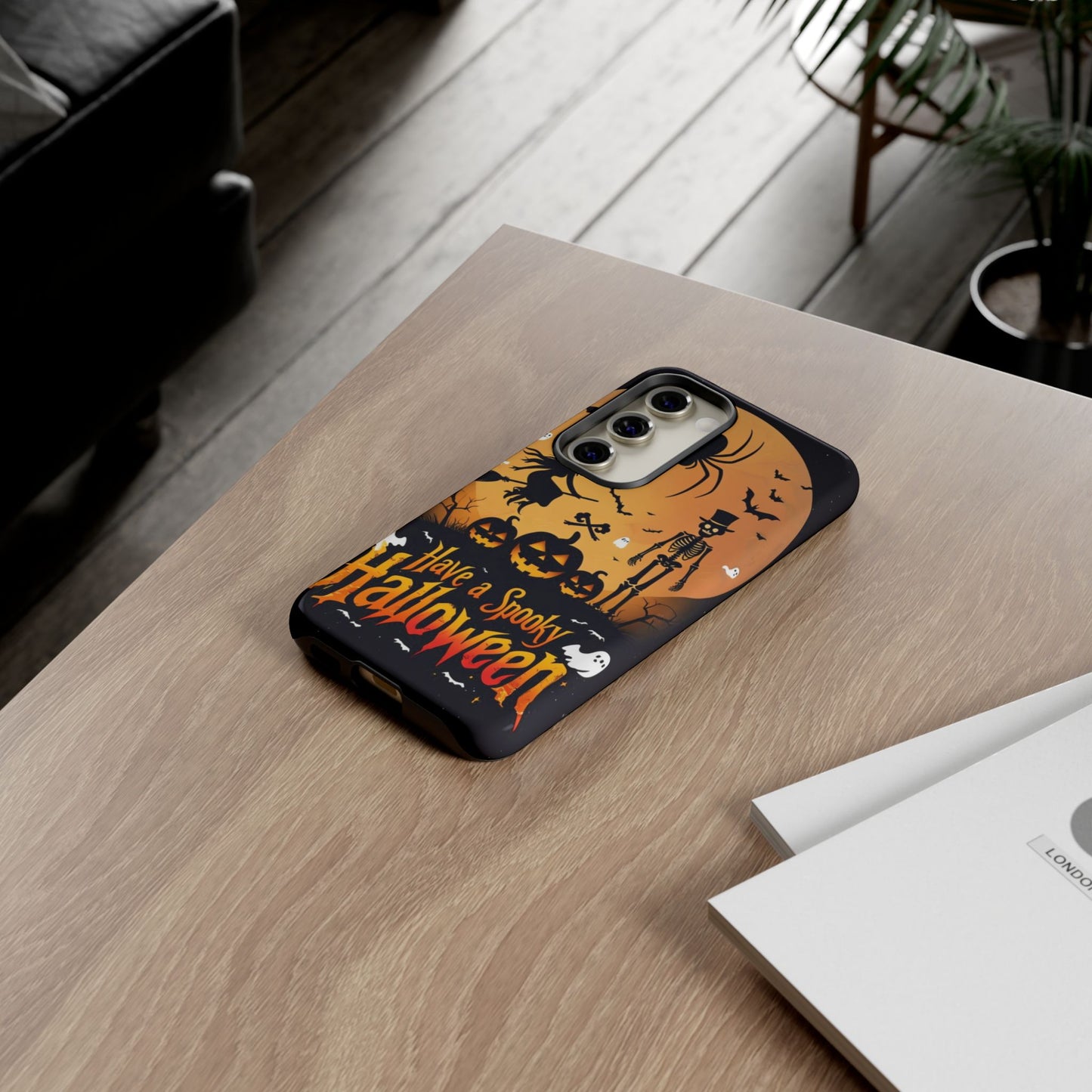 Halloween Phone Case with Jack-o'-Lanterns & Skeletons – Spooky & Stylish Protective Cover