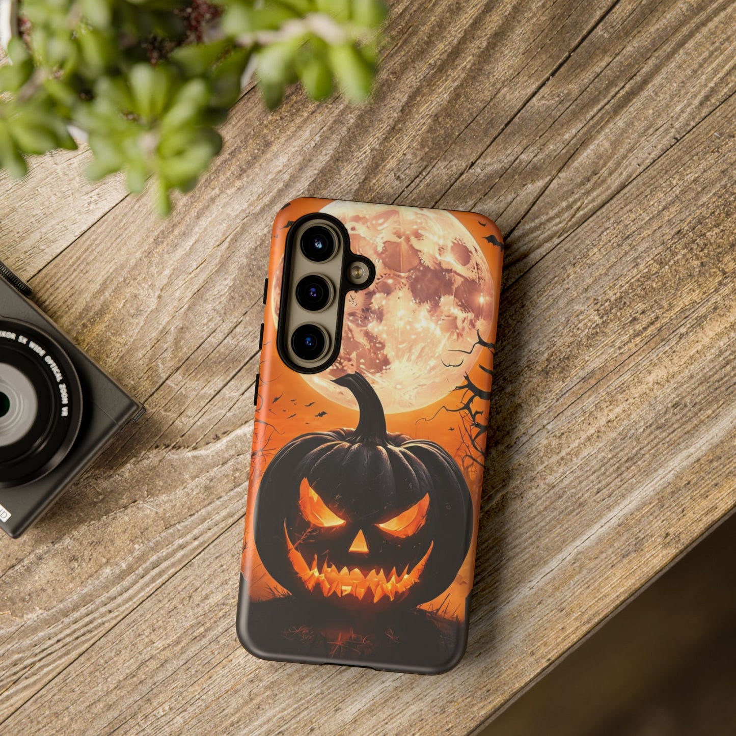 Halloween Pumpkin Phone Case – Haunted Night Scene Design