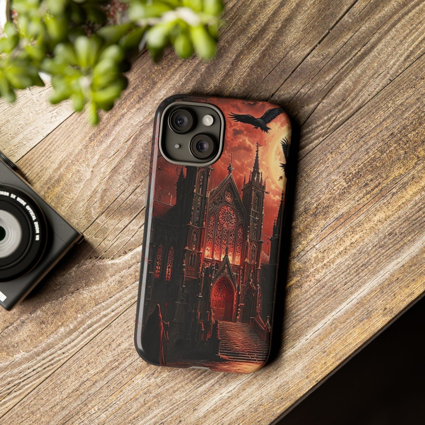 Phone Case Gothic Cathedral - Dark Fantasy Art Cover- Mysterious Gothic Architecture Design