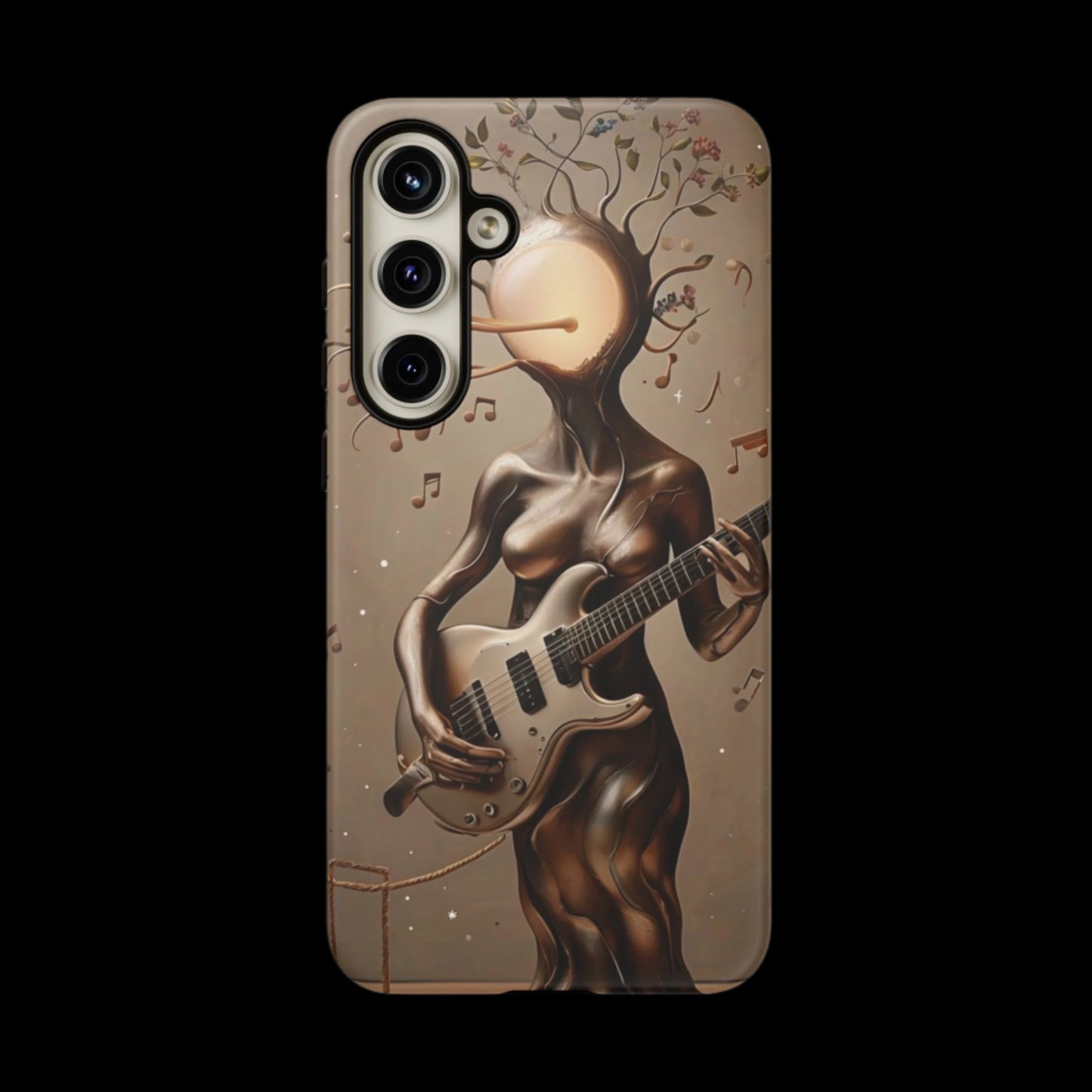 Phone Case Psychedelic Guitar Girl - Surreal Aesthetic Gift for Music Lovers & Art Fans