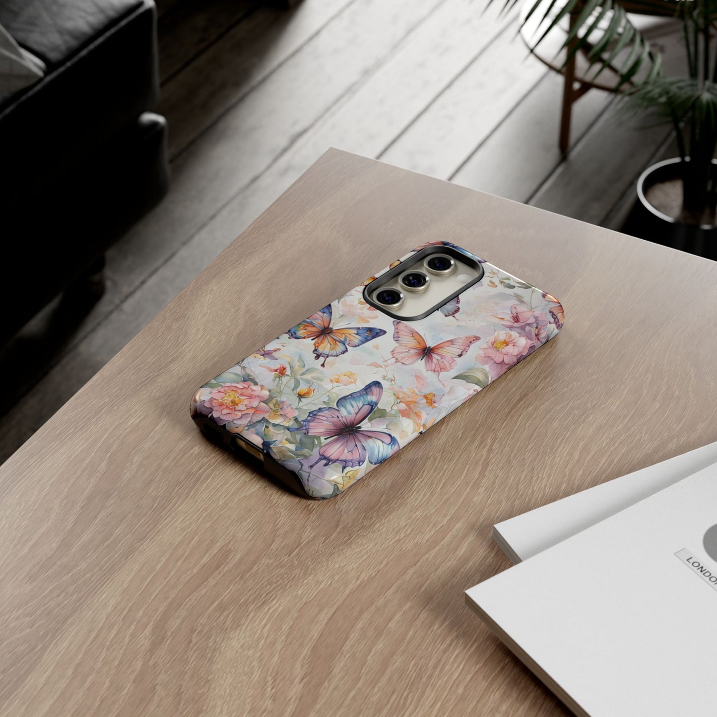 Phone Case Butterfly – Aesthetic Cute Floral Cover - Soft Pastel Butterfly Case