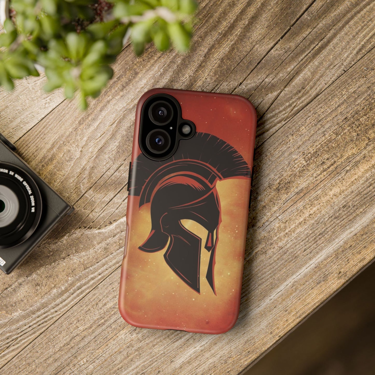 Spartan Warrior Phone Case – Durable Protective Cover with Ancient Helmet Design